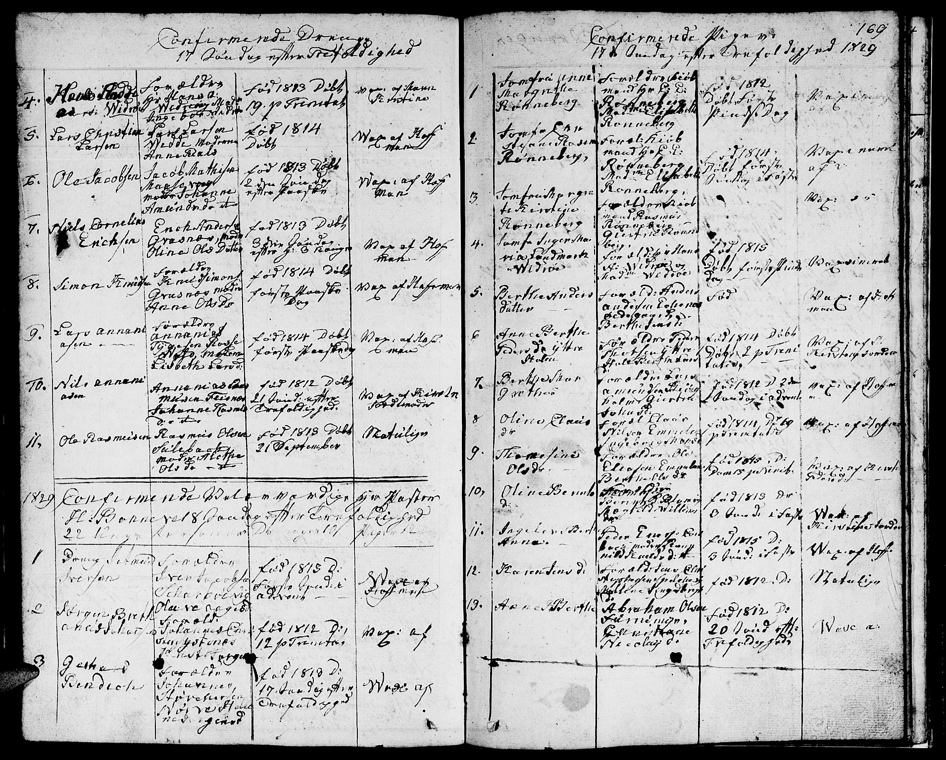 Ministerialprotokoller, klokkerbøker og fødselsregistre - Møre og Romsdal, AV/SAT-A-1454/528/L0425: Parish register (copy) no. 528C06, 1827-1840, p. 169