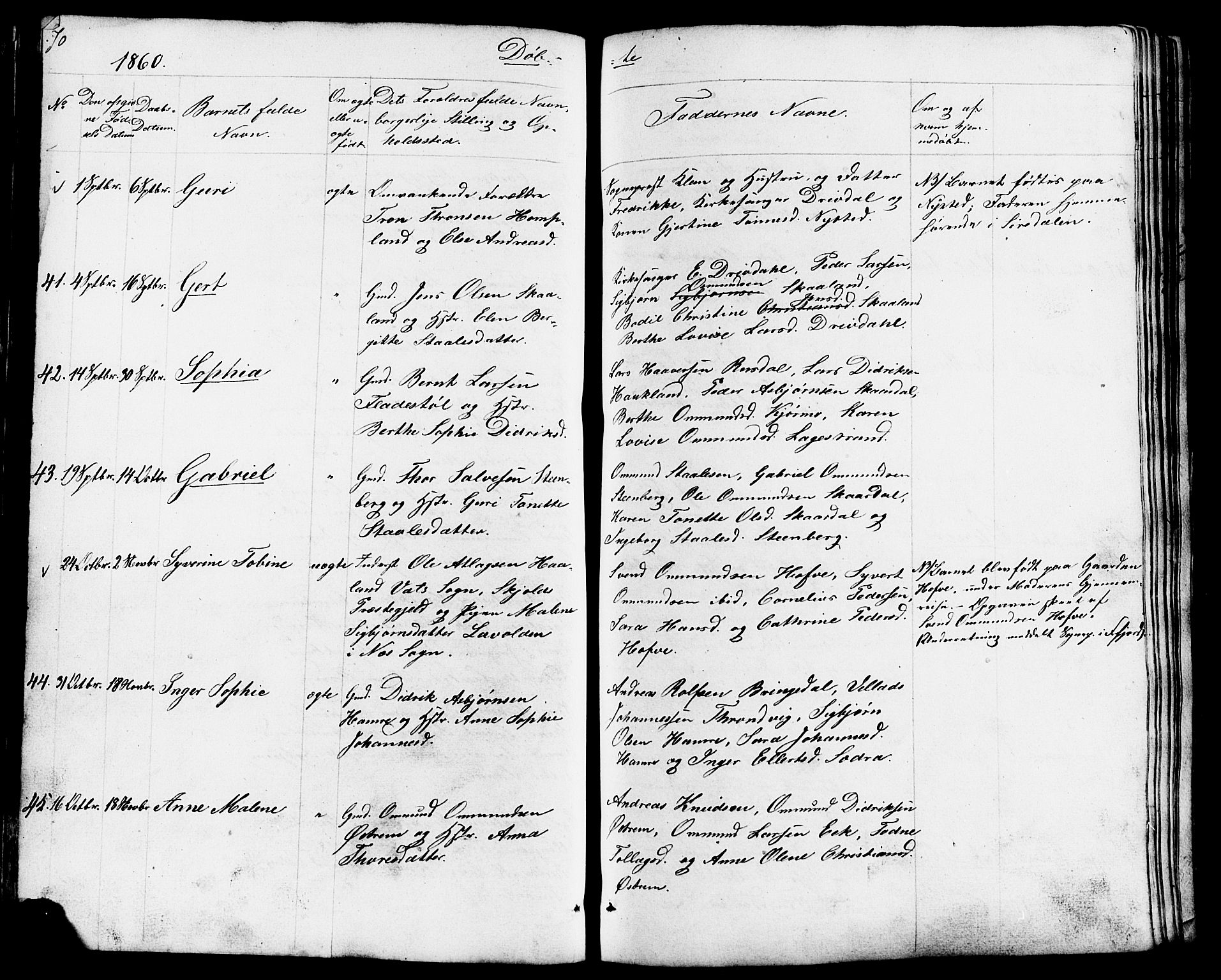 Lund sokneprestkontor, AV/SAST-A-101809/S07/L0003: Parish register (copy) no. B 3, 1848-1885, p. 70