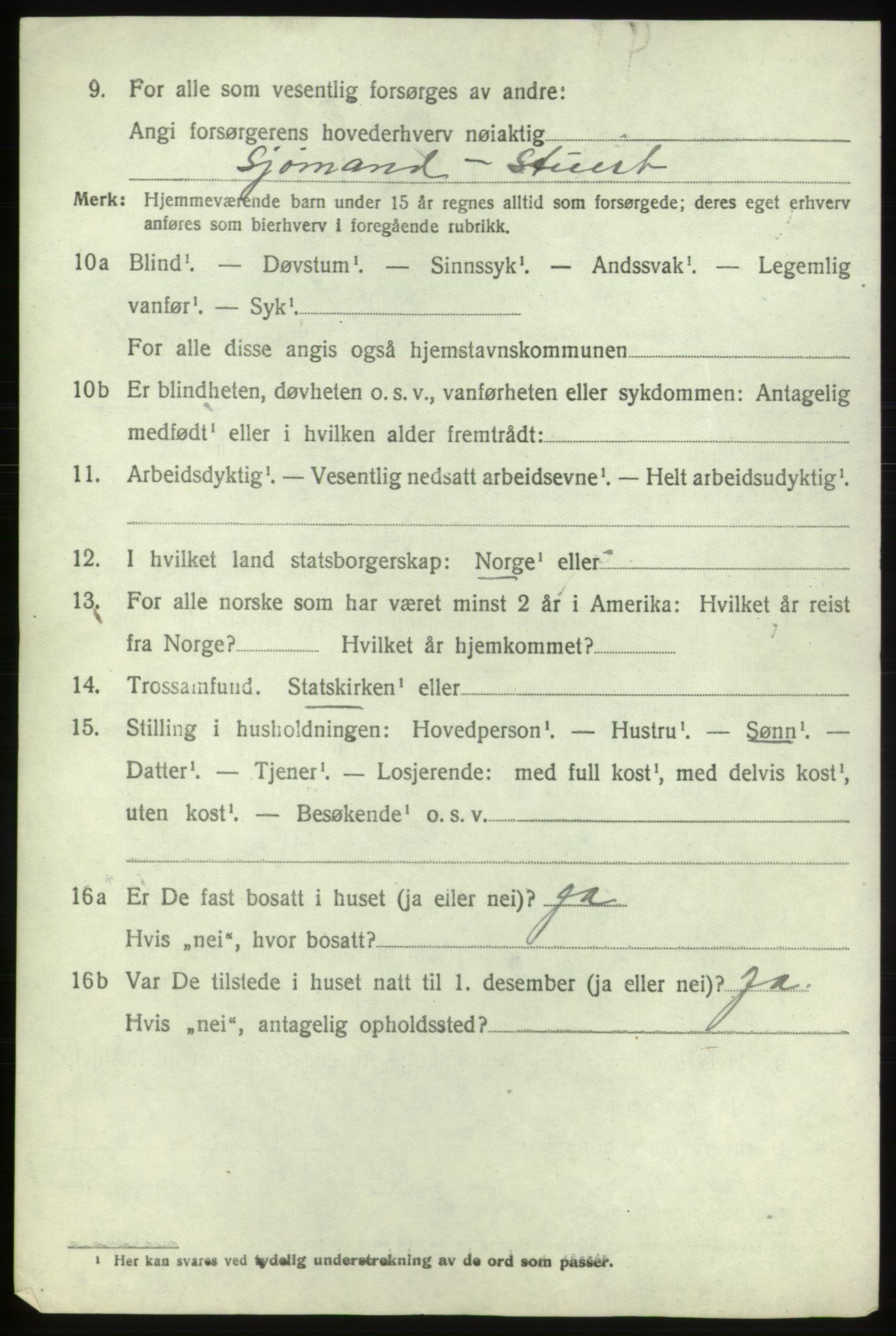 SAB, 1920 census for Valestrand, 1920, p. 810