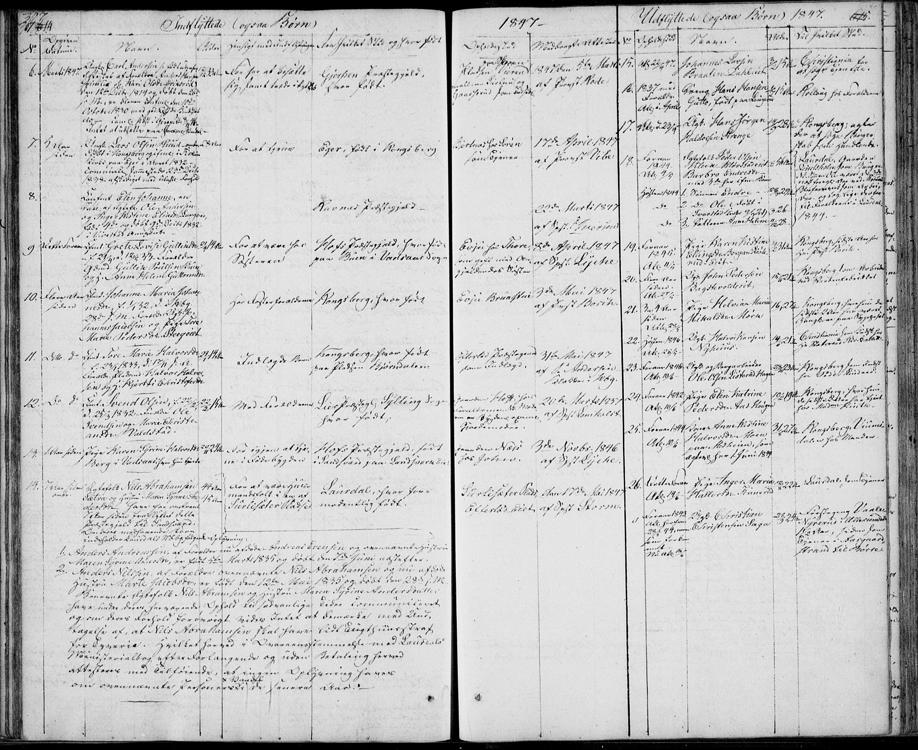 Sandsvær kirkebøker, AV/SAKO-A-244/F/Fa/L0005: Parish register (official) no. I 5, 1840-1856, p. 614-615