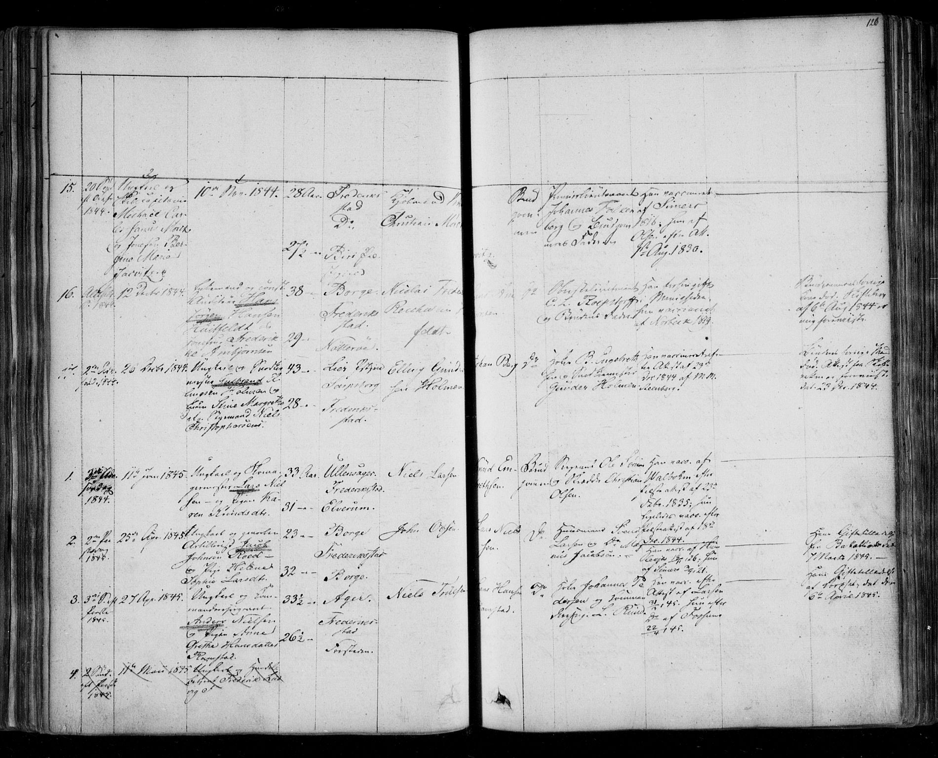 Fredrikstad prestekontor Kirkebøker, AV/SAO-A-11082/F/Fa/L0005: Parish register (official) no. 5, 1835-1856, p. 126