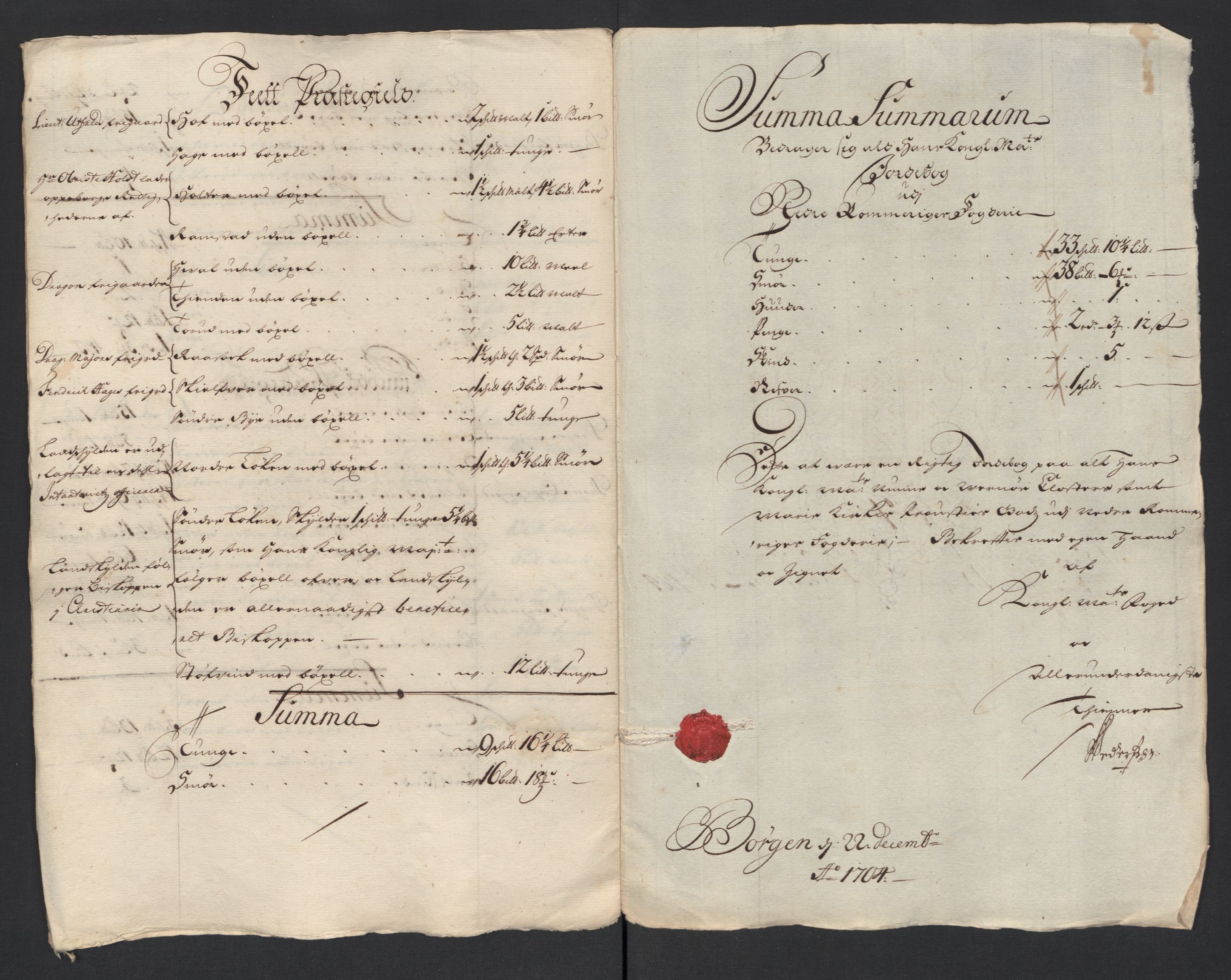 Rentekammeret inntil 1814, Reviderte regnskaper, Fogderegnskap, AV/RA-EA-4092/R11/L0588: Fogderegnskap Nedre Romerike, 1704, p. 29