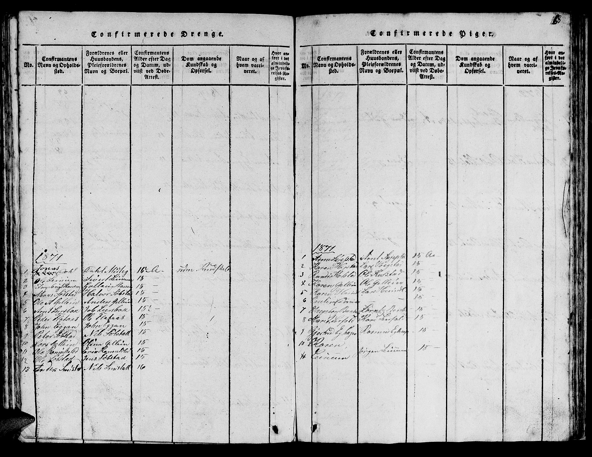 Ministerialprotokoller, klokkerbøker og fødselsregistre - Sør-Trøndelag, SAT/A-1456/613/L0393: Parish register (copy) no. 613C01, 1816-1886, p. 268