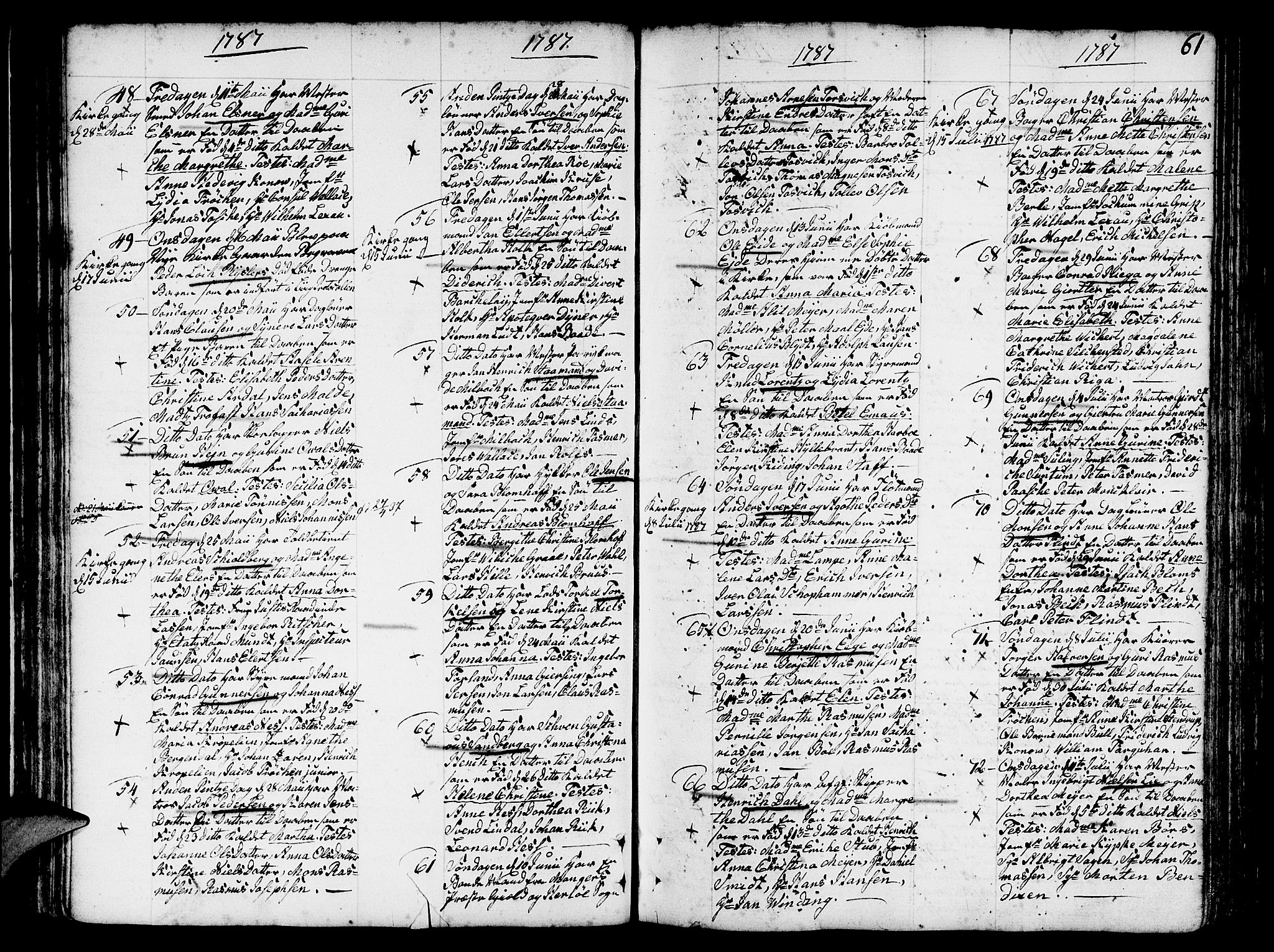 Nykirken Sokneprestembete, AV/SAB-A-77101/H/Haa/L0005: Parish register (official) no. A 5, 1775-1808, p. 61