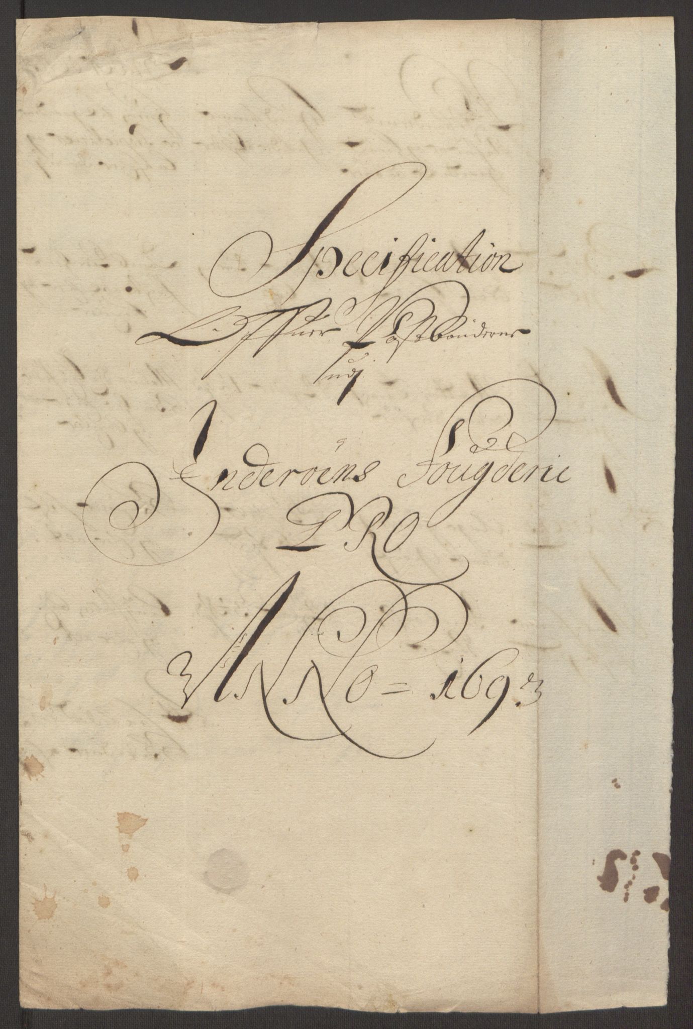 Rentekammeret inntil 1814, Reviderte regnskaper, Fogderegnskap, RA/EA-4092/R63/L4308: Fogderegnskap Inderøy, 1692-1694, p. 515