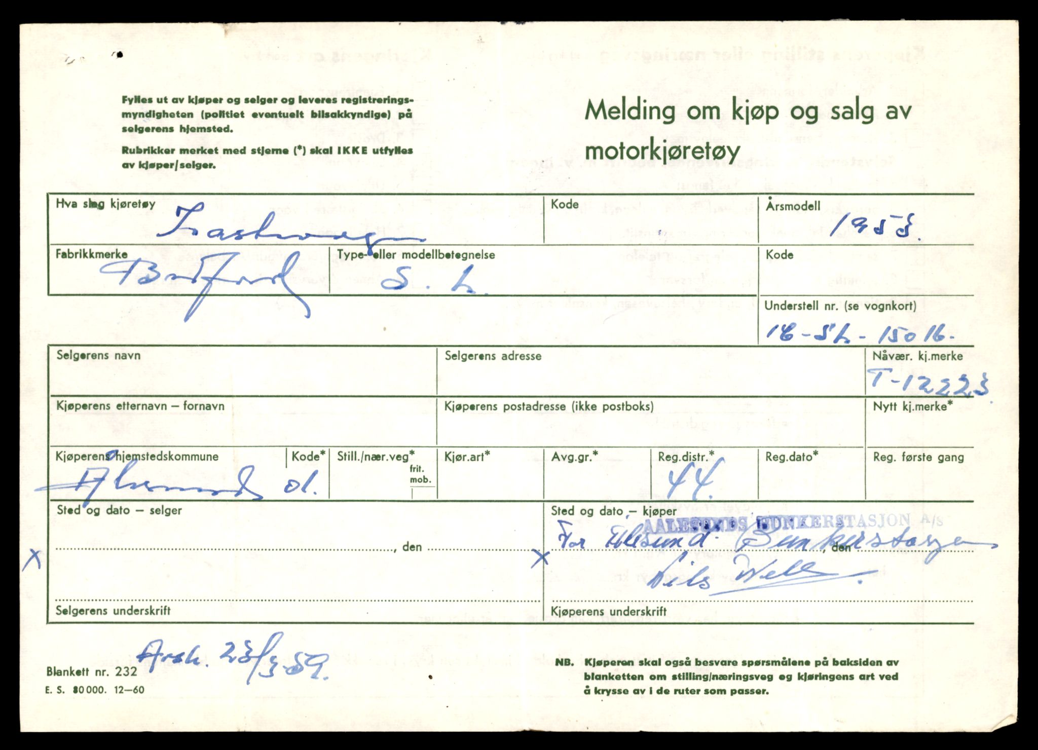 Møre og Romsdal vegkontor - Ålesund trafikkstasjon, SAT/A-4099/F/Fe/L0036: Registreringskort for kjøretøy T 12831 - T 13030, 1927-1998, p. 143