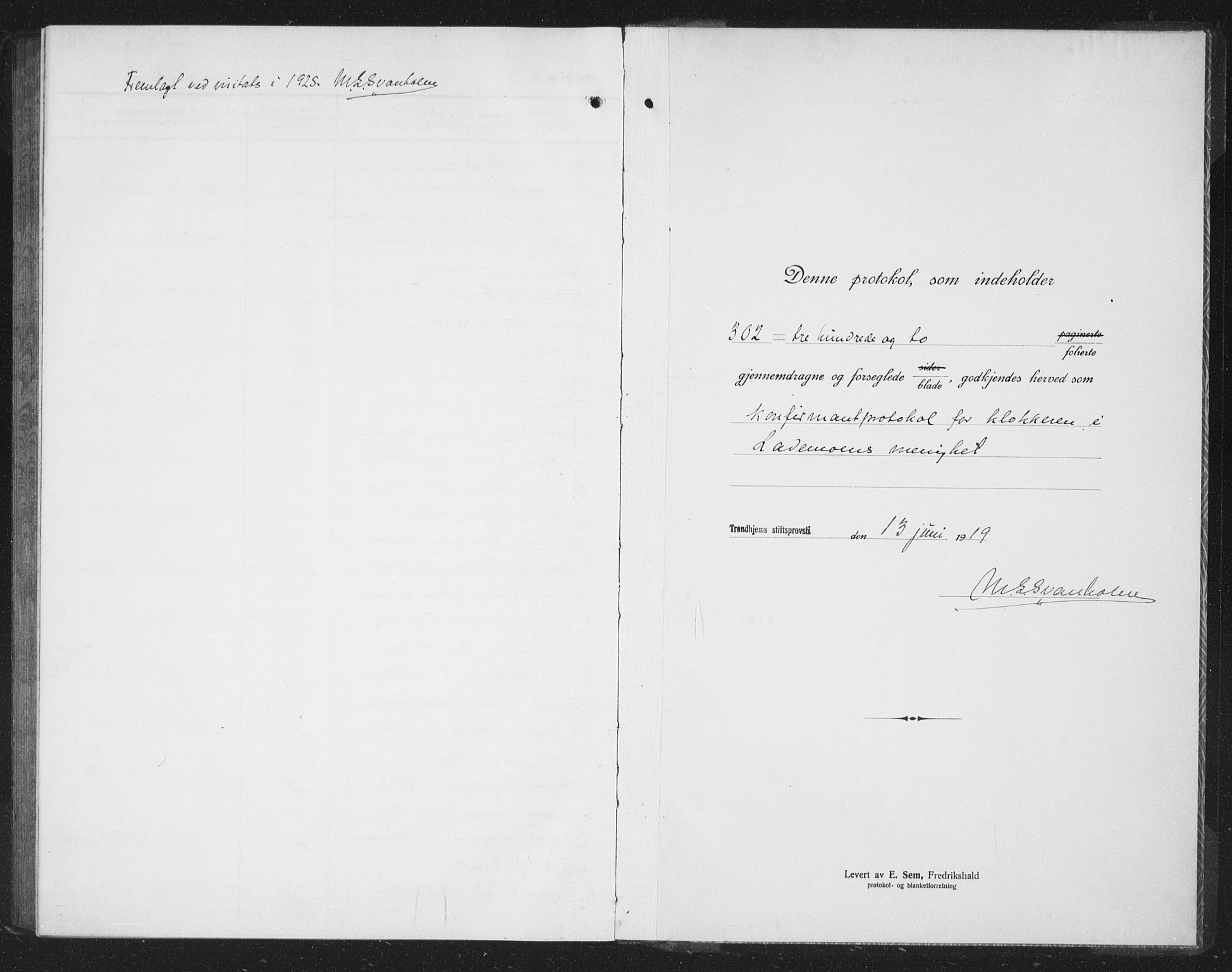 Ministerialprotokoller, klokkerbøker og fødselsregistre - Sør-Trøndelag, SAT/A-1456/605/L0258: Parish register (copy) no. 605C05, 1918-1930