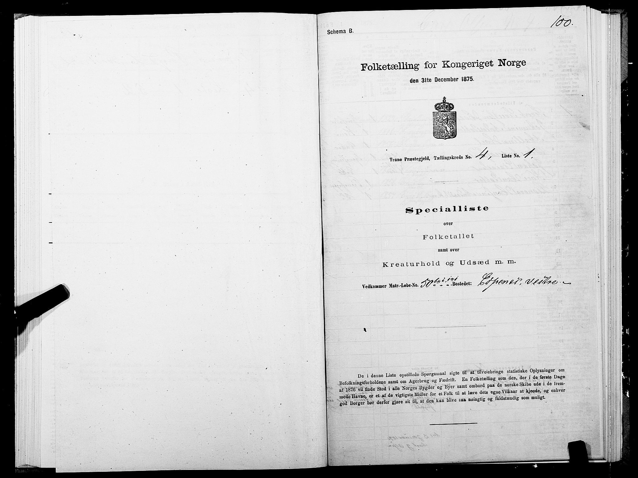 SATØ, 1875 census for 1927P Tranøy, 1875, p. 2100