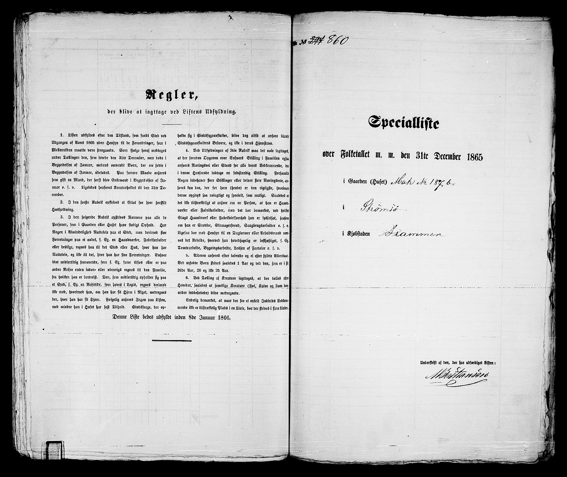 RA, 1865 census for Strømsø in Drammen, 1865, p. 535