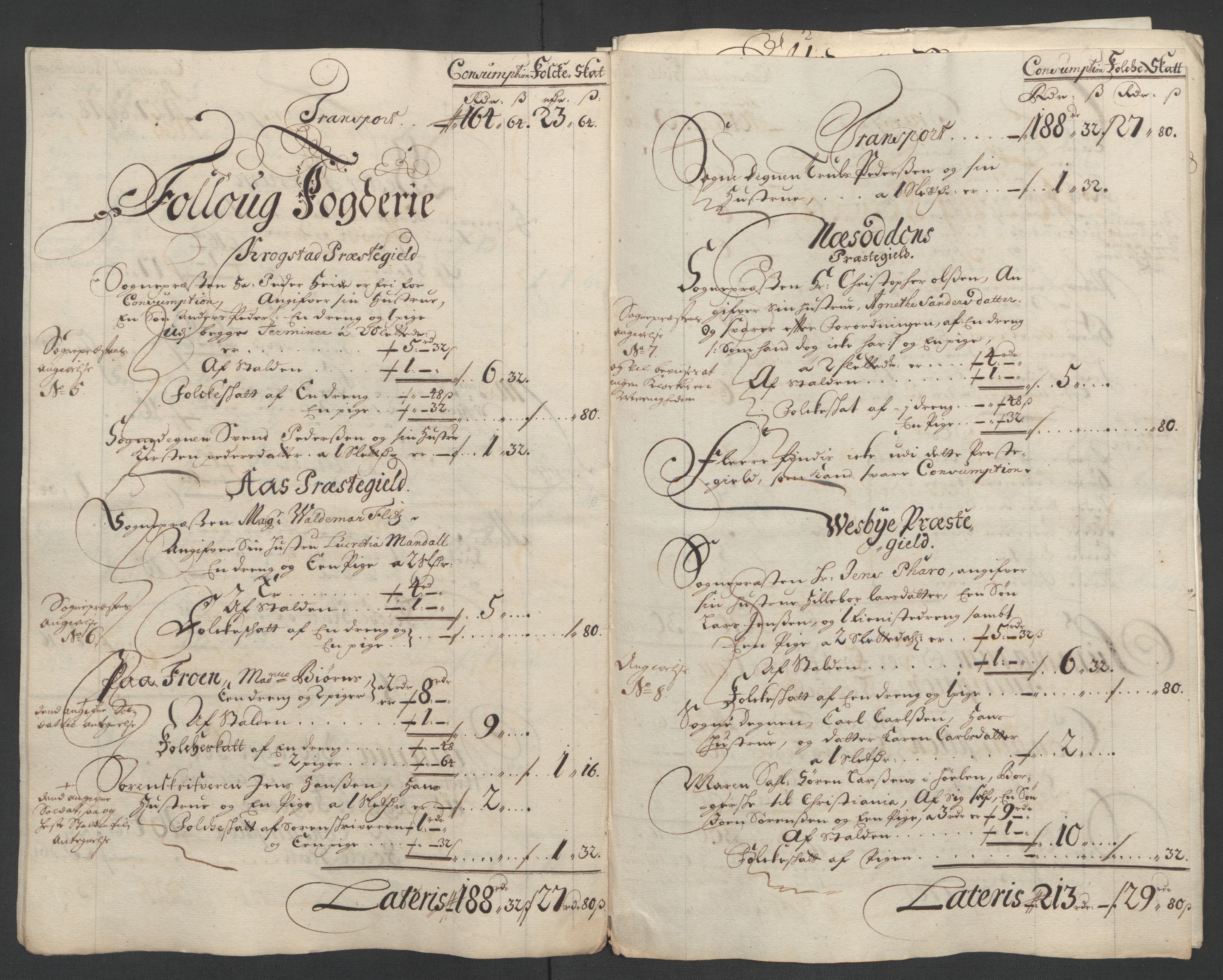 Rentekammeret inntil 1814, Reviderte regnskaper, Fogderegnskap, AV/RA-EA-4092/R10/L0444: Fogderegnskap Aker og Follo, 1701-1702, p. 110