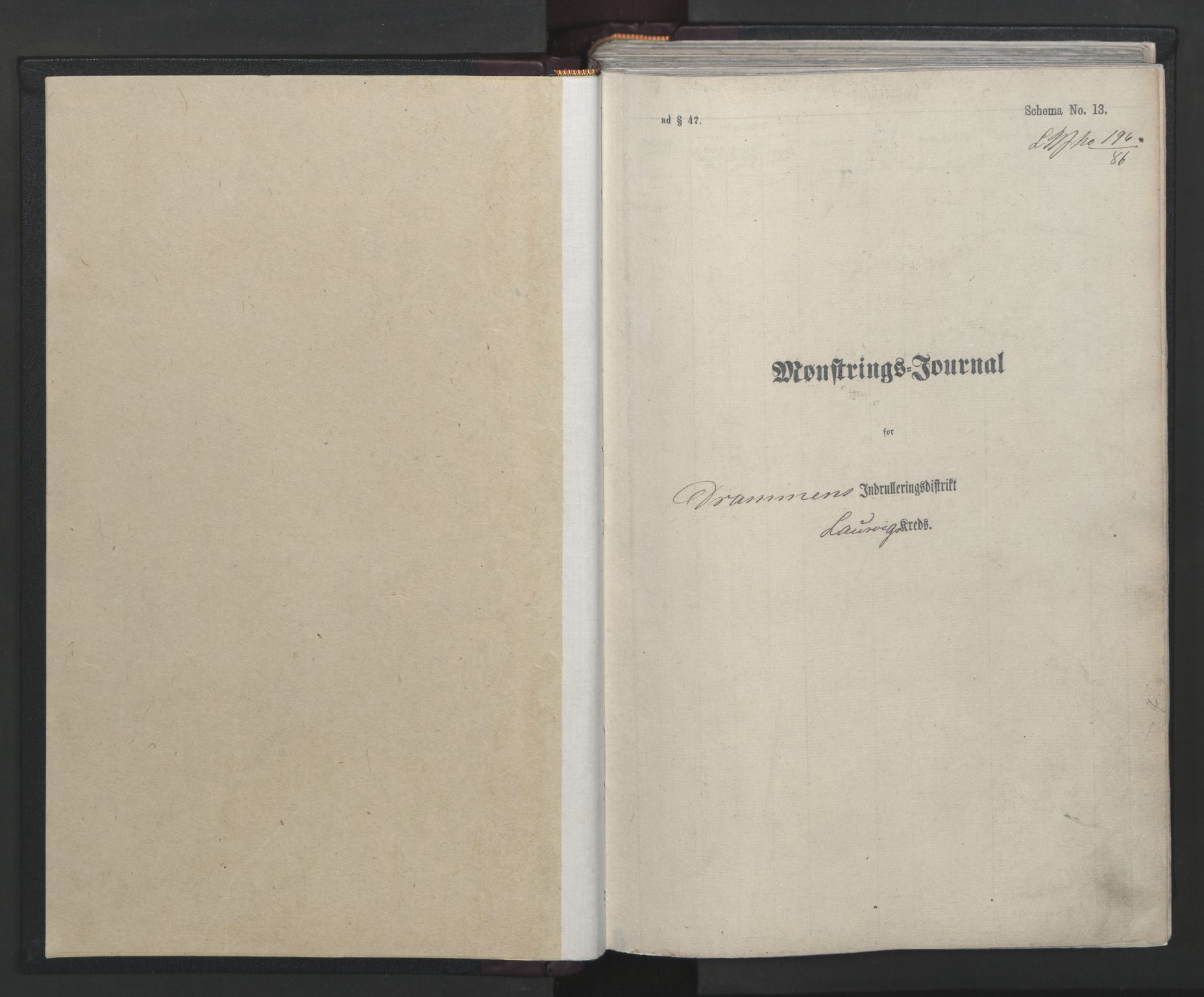 Larvik innrulleringskontor, AV/SAKO-A-787/H/Ha/L0001: Mønstringsjournal, 1886-1942