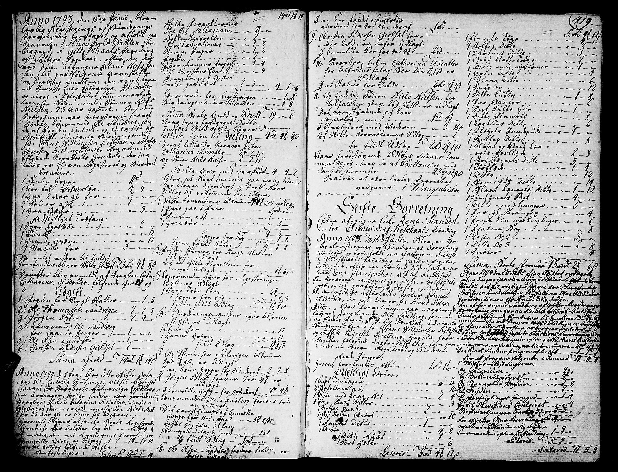 Salten sorenskriveri, AV/SAT-A-4578/1/3/3A/L0029: Skifteprotokoll 13c, 1793-1796, p. 418b-419a