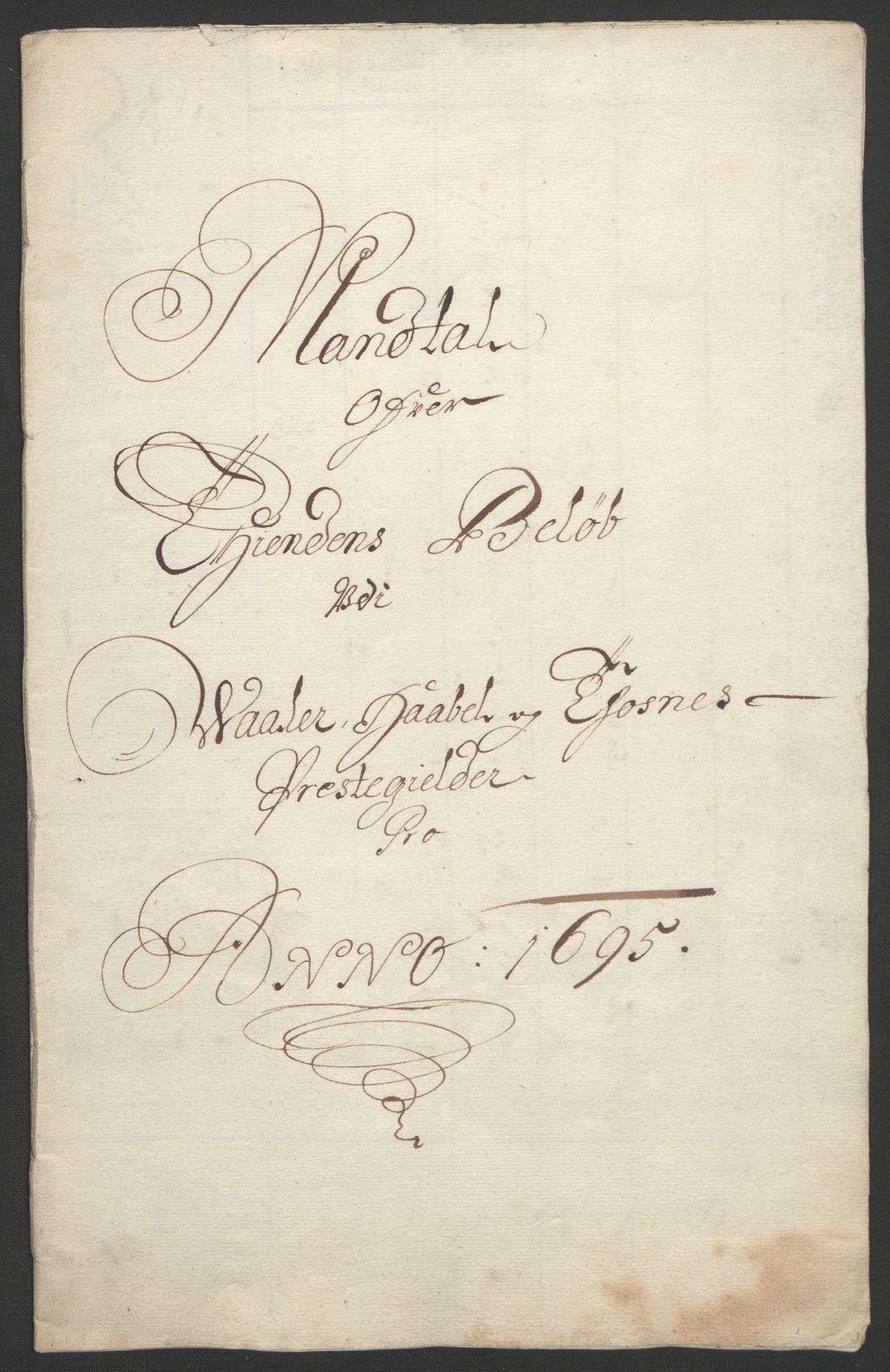 Rentekammeret inntil 1814, Reviderte regnskaper, Fogderegnskap, RA/EA-4092/R04/L0122: Fogderegnskap Moss, Onsøy, Tune, Veme og Åbygge, 1695, p. 271