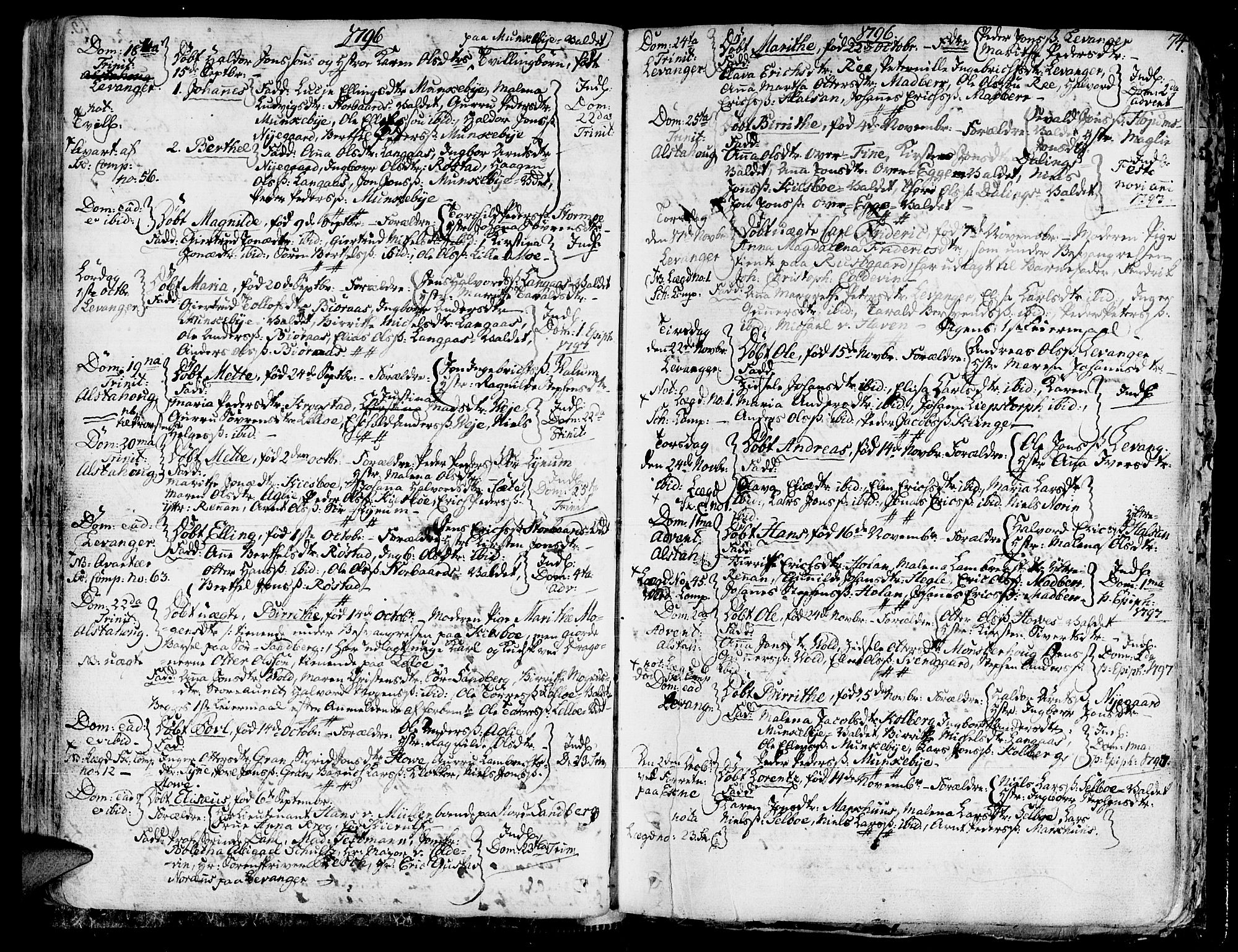 Ministerialprotokoller, klokkerbøker og fødselsregistre - Nord-Trøndelag, SAT/A-1458/717/L0142: Parish register (official) no. 717A02 /1, 1783-1809, p. 74