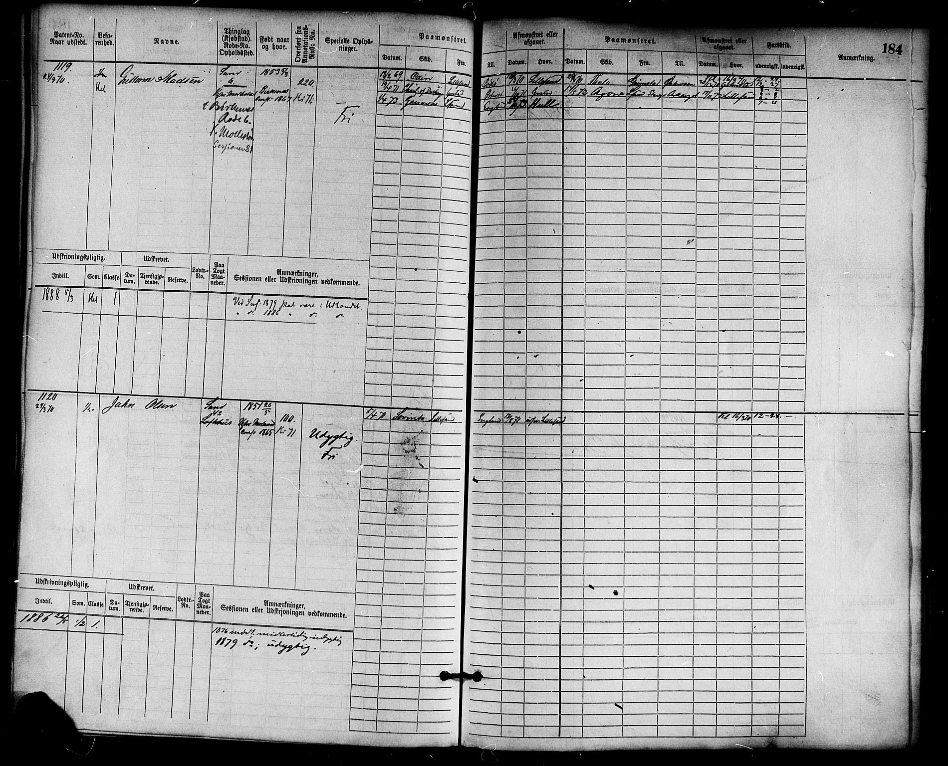 Lillesand mønstringskrets, AV/SAK-2031-0014/F/Fb/L0013: Hovedrulle nr 755-1516 uten register, G-4, 1869-1920, p. 193