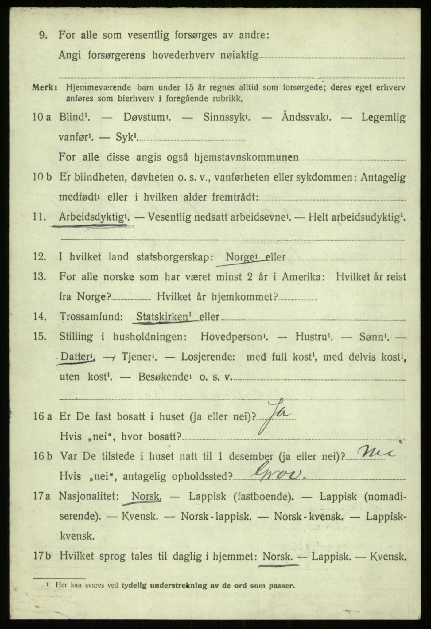 SATØ, 1920 census for Ibestad, 1920, p. 6992