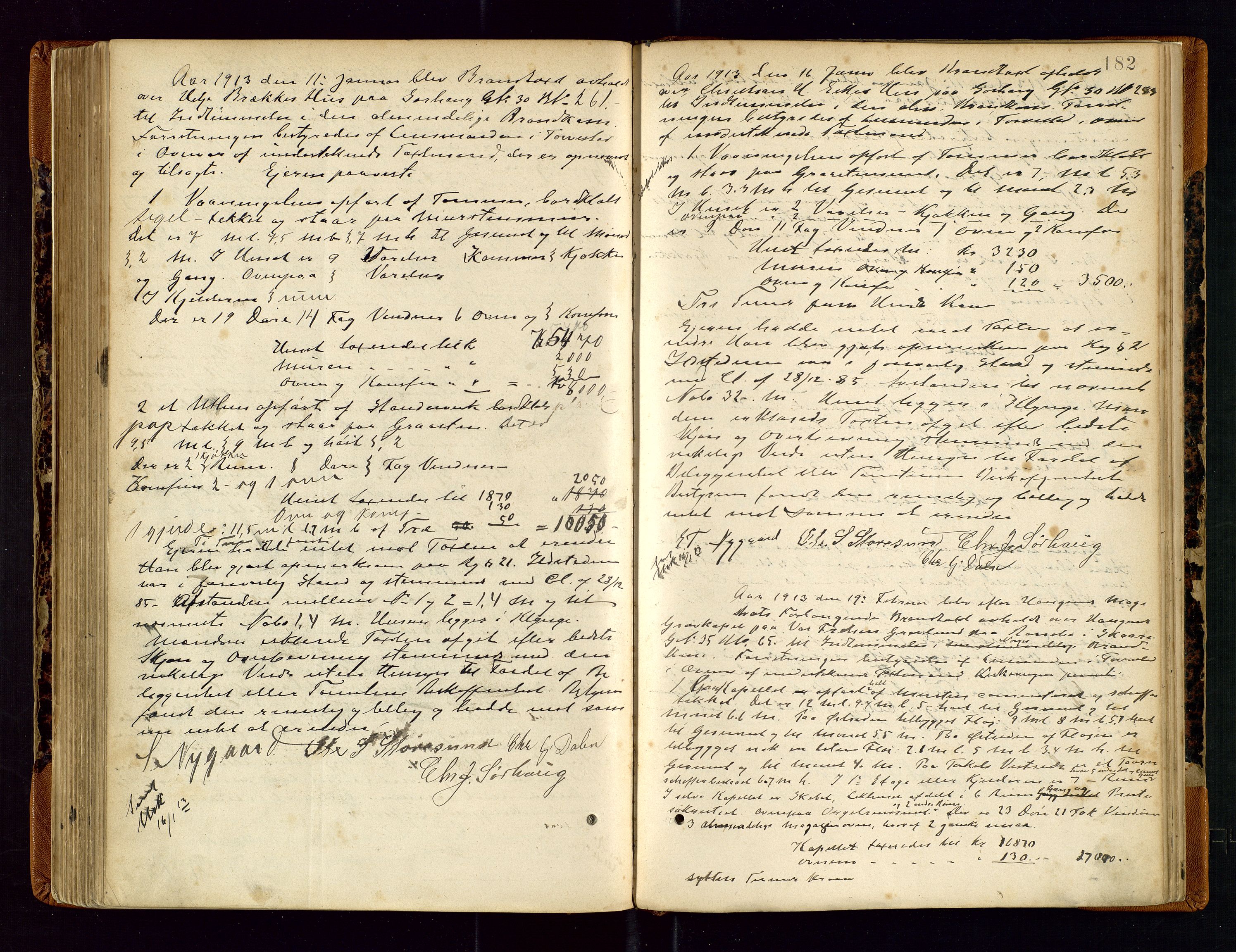 Torvestad lensmannskontor, SAST/A-100307/1/Goa/L0002: "Brandtaxationsprotokol for Torvestad Thinglag", 1883-1917, p. 181b-182a