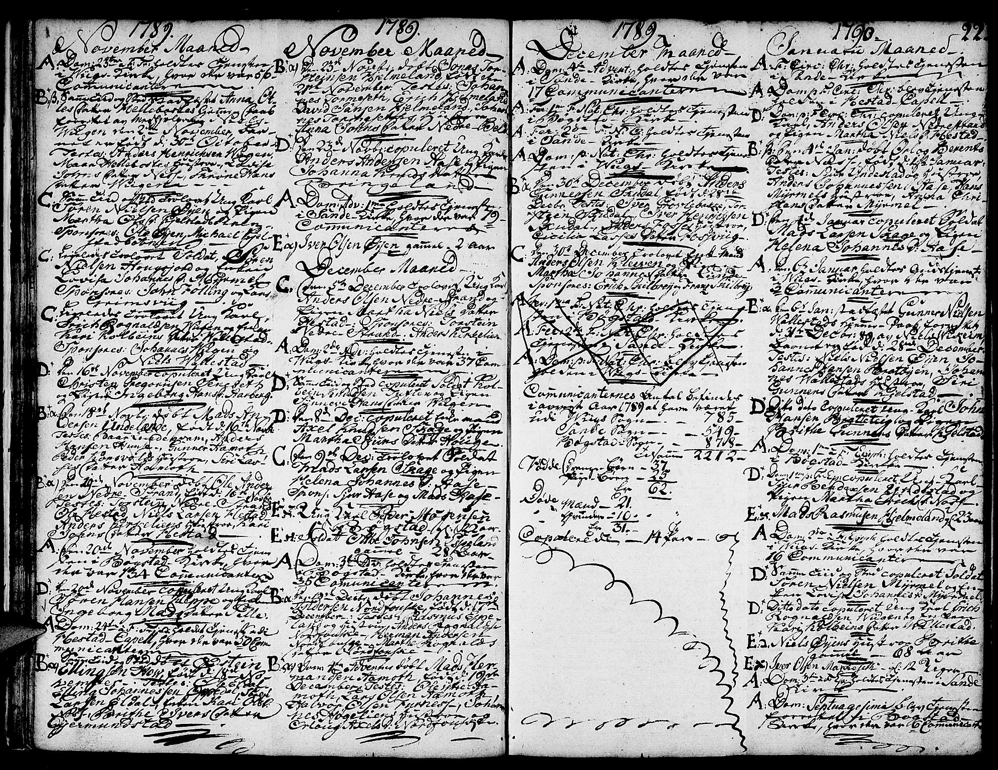 Gaular sokneprestembete, SAB/A-80001/H/Haa: Parish register (official) no. A 2, 1785-1821, p. 22