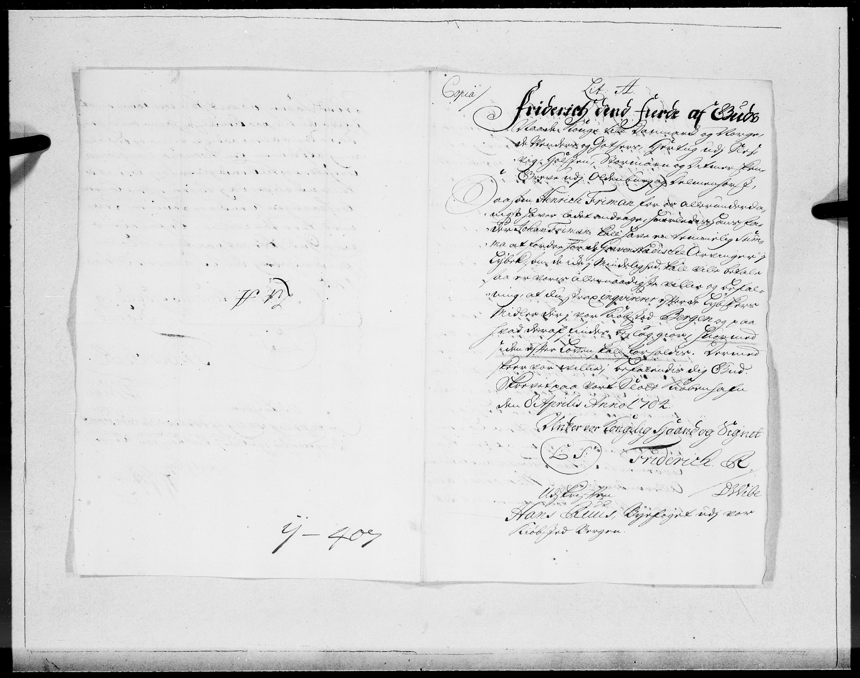 Danske Kanselli 1572-1799, AV/RA-EA-3023/F/Fc/Fcc/Fcca/L0063: Norske innlegg 1572-1799, 1707, p. 10