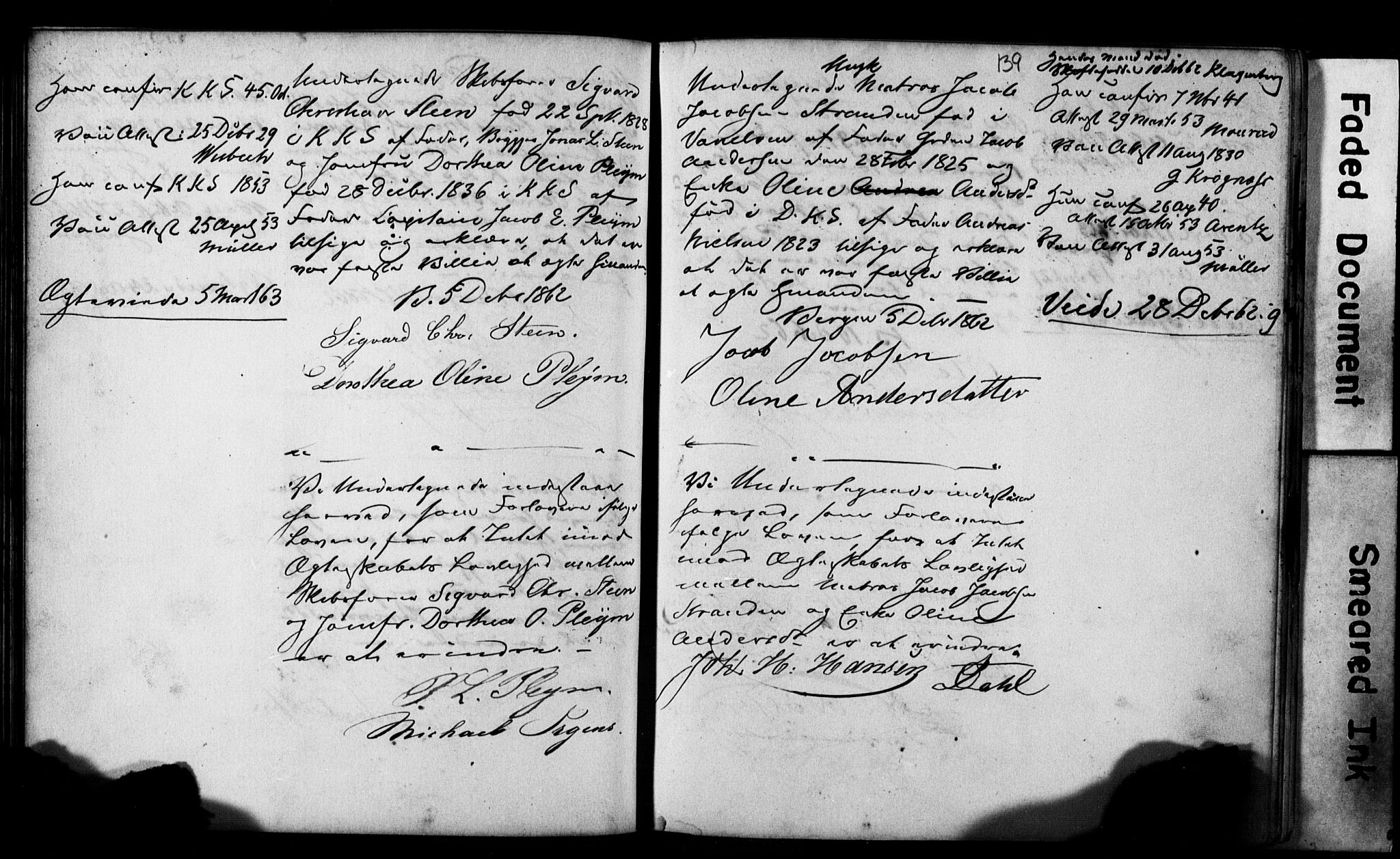 Korskirken sokneprestembete, AV/SAB-A-76101: Best man's statements no. II.5.2, 1859-1865, p. 139