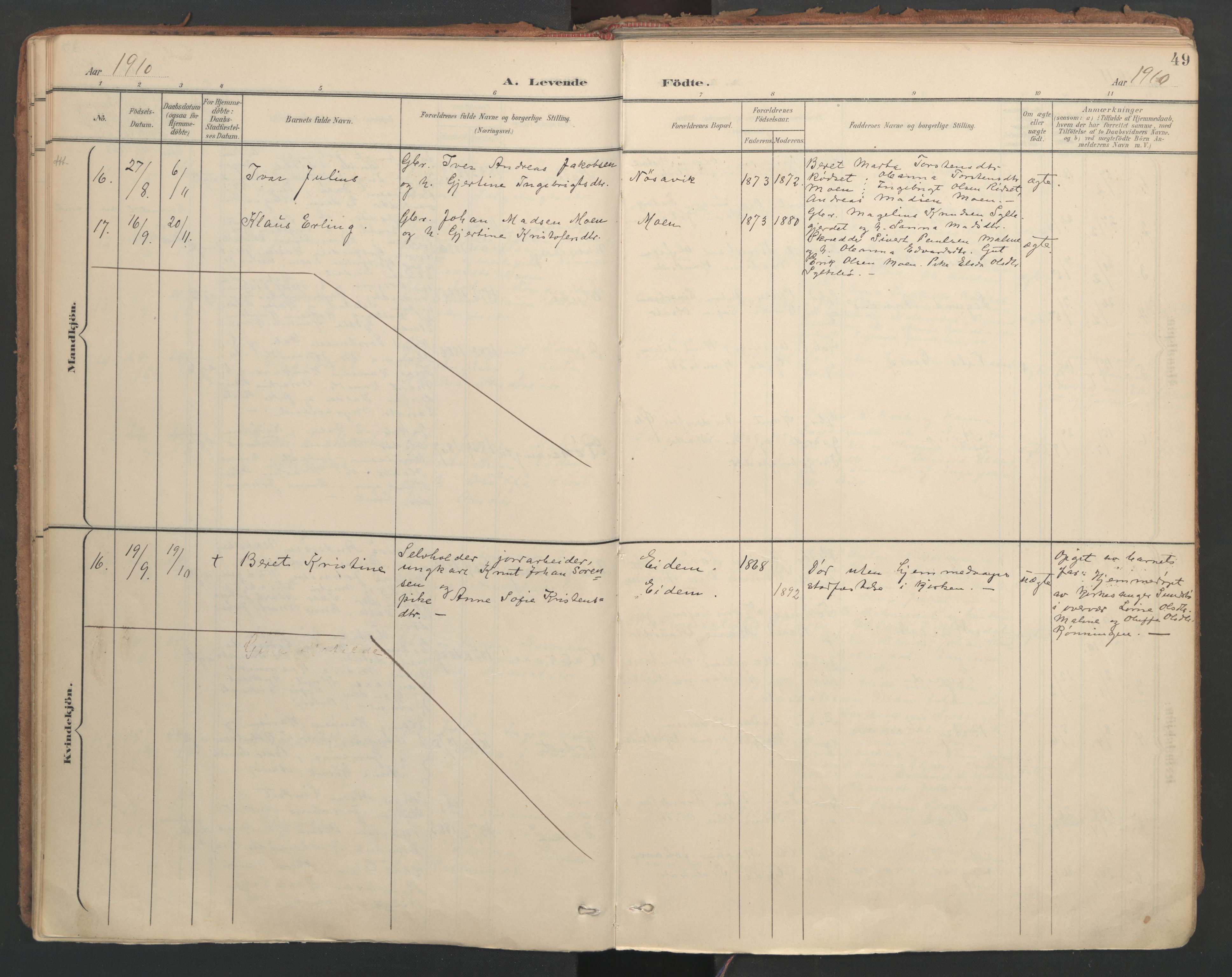 Ministerialprotokoller, klokkerbøker og fødselsregistre - Møre og Romsdal, SAT/A-1454/564/L0741: Parish register (official) no. 564A02, 1900-1976, p. 49