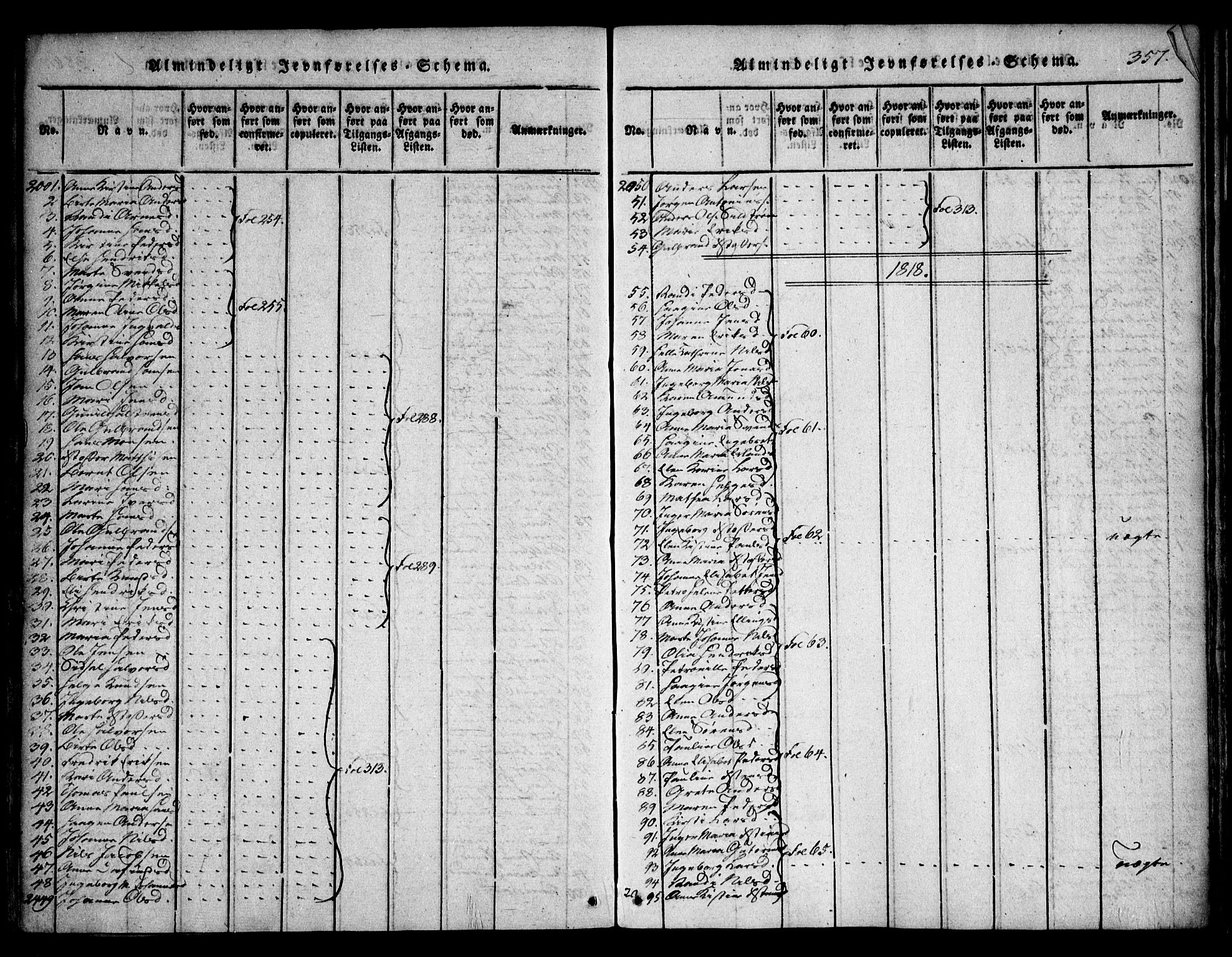 Asker prestekontor Kirkebøker, SAO/A-10256a/F/Fa/L0006: Parish register (official) no. I 6, 1814-1824, p. 357