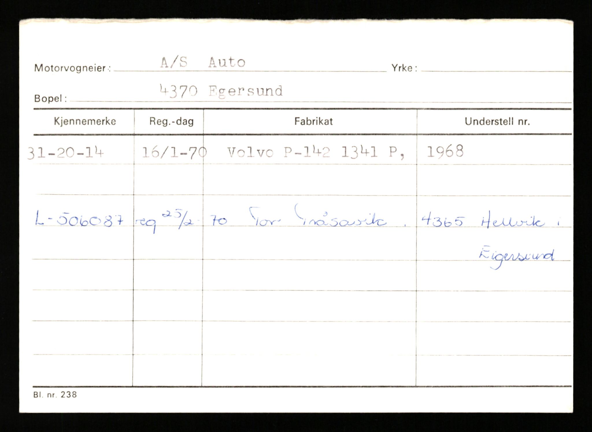 Stavanger trafikkstasjon, SAST/A-101942/0/G/L0011: Registreringsnummer: 240000 - 363477, 1930-1971, p. 1732