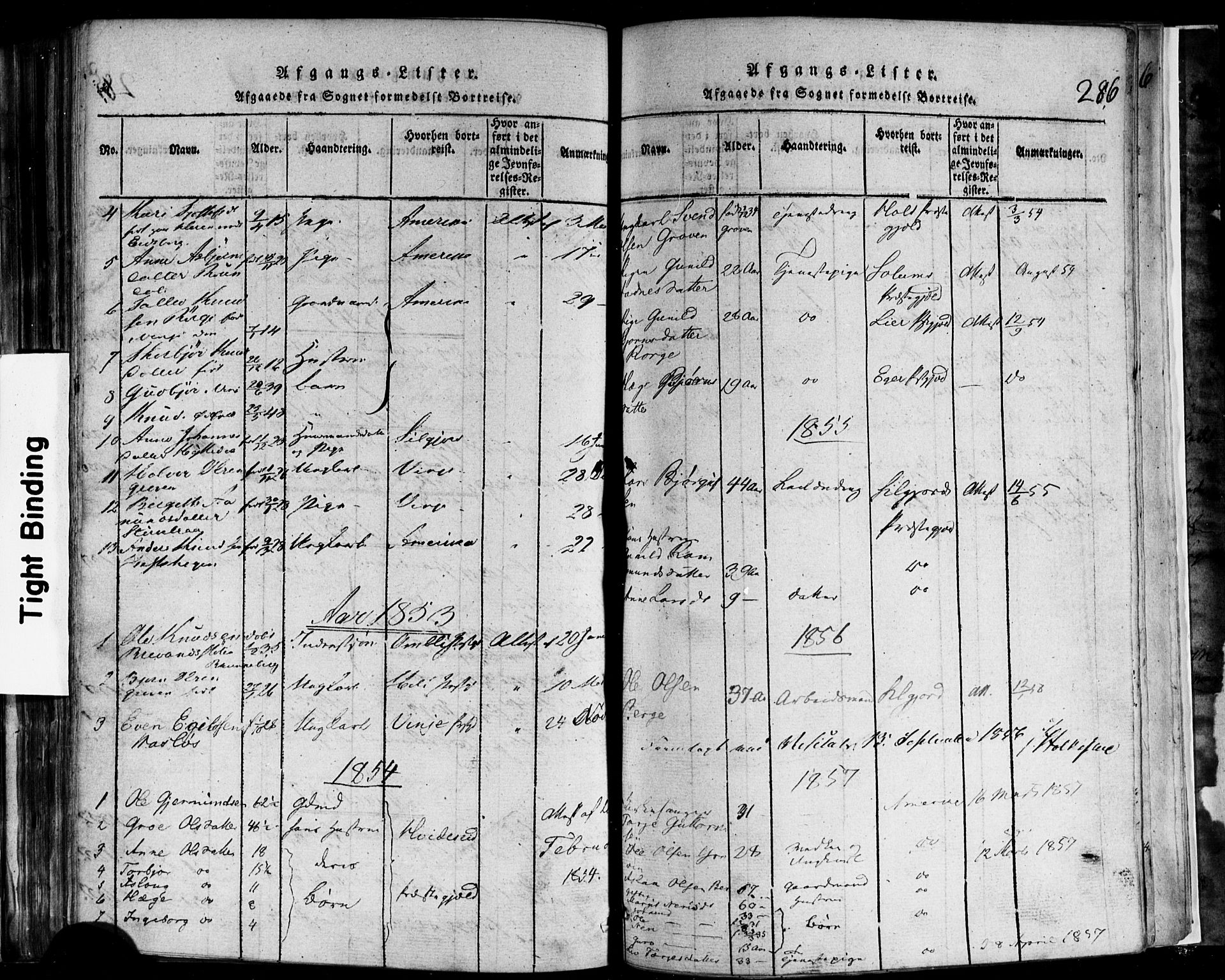 Rauland kirkebøker, SAKO/A-292/F/Fa/L0002: Parish register (official) no. 2, 1815-1860, p. 286