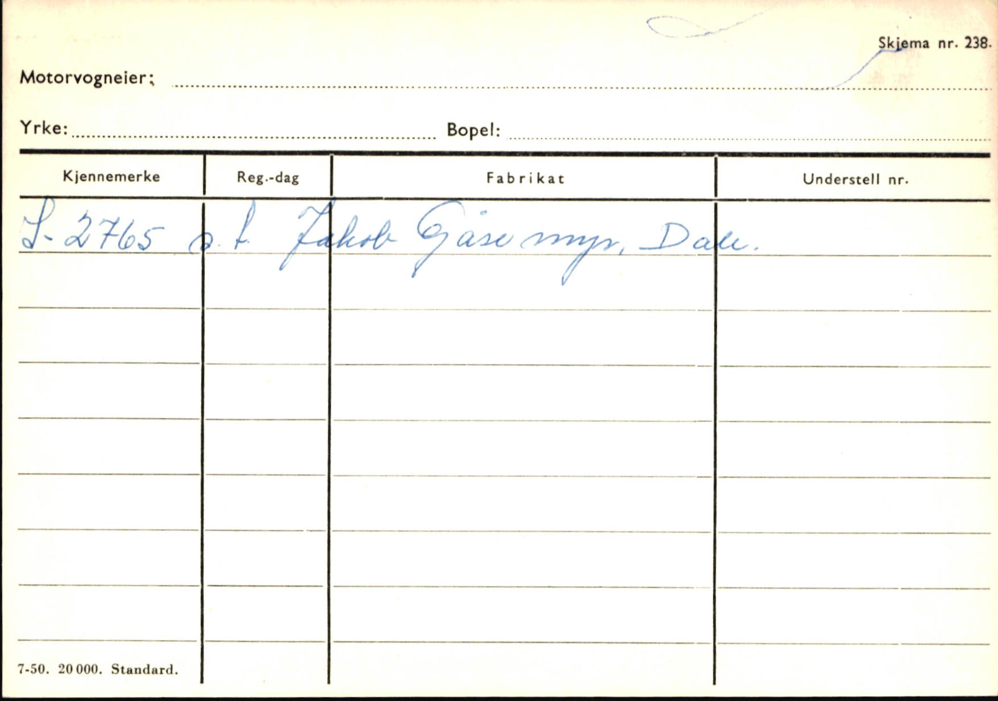 Statens vegvesen, Sogn og Fjordane vegkontor, AV/SAB-A-5301/4/F/L0145: Registerkort Vågsøy S-Å. Årdal I-P, 1945-1975, p. 388