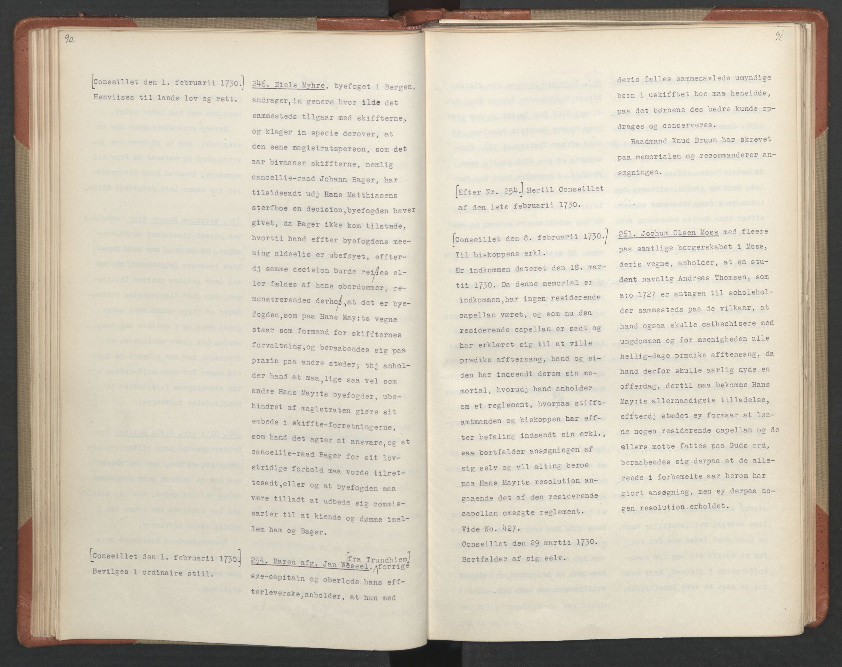 Avskriftsamlingen, AV/RA-EA-4022/F/Fa/L0093: Supplikker, 1730, p. 50