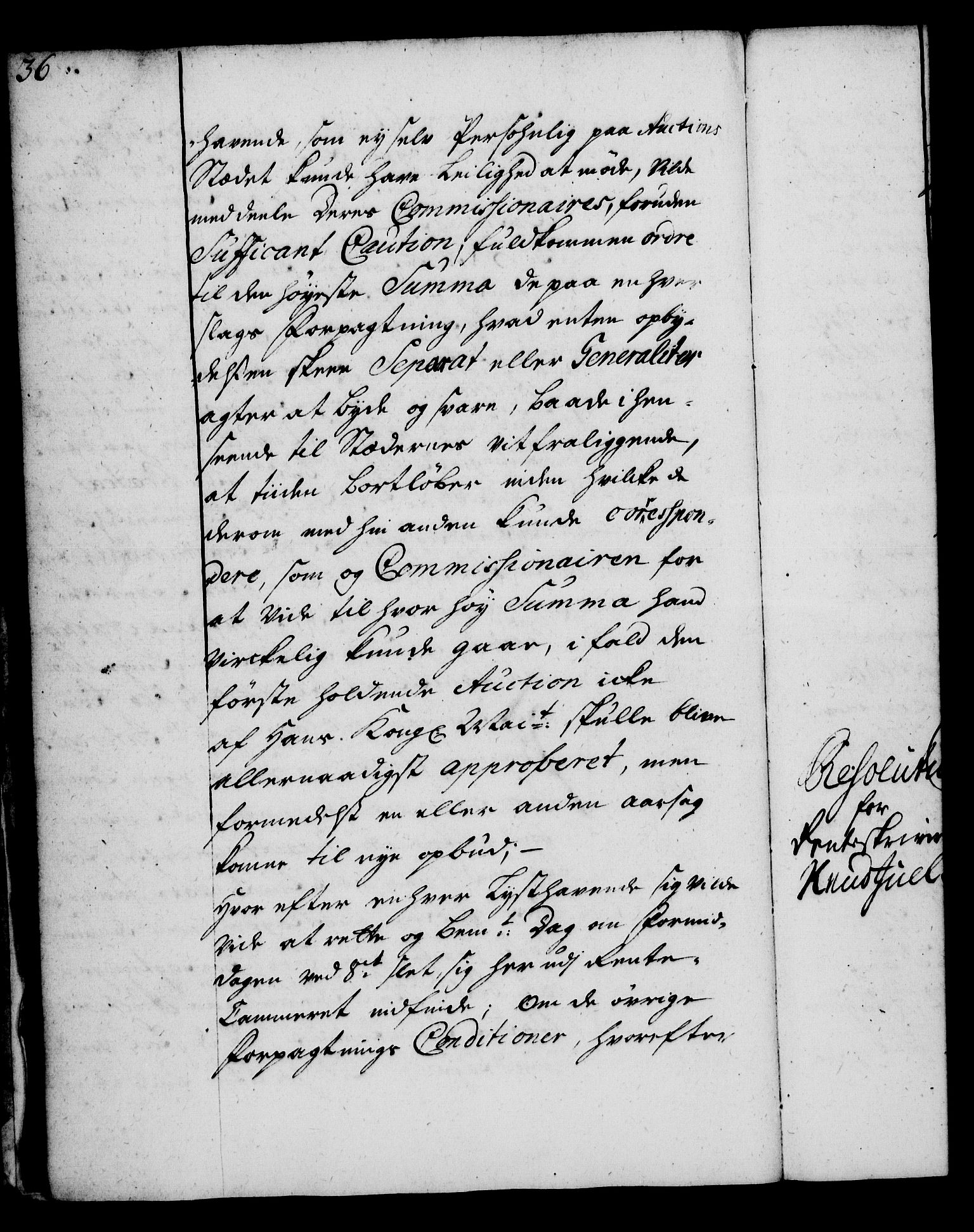 Rentekammeret, Kammerkanselliet, RA/EA-3111/G/Gg/Gga/L0004: Norsk ekspedisjonsprotokoll med register (merket RK 53.4), 1734-1741, p. 36