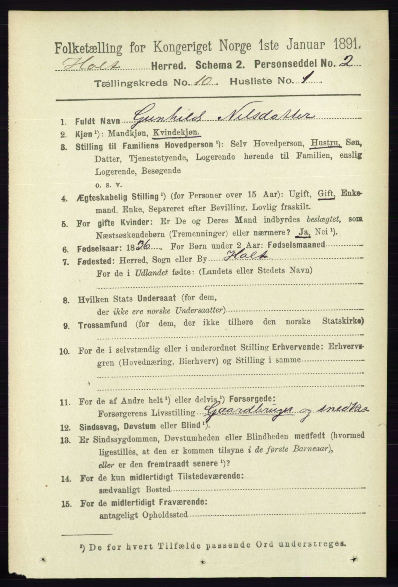 RA, 1891 census for 0914 Holt, 1891, p. 4427