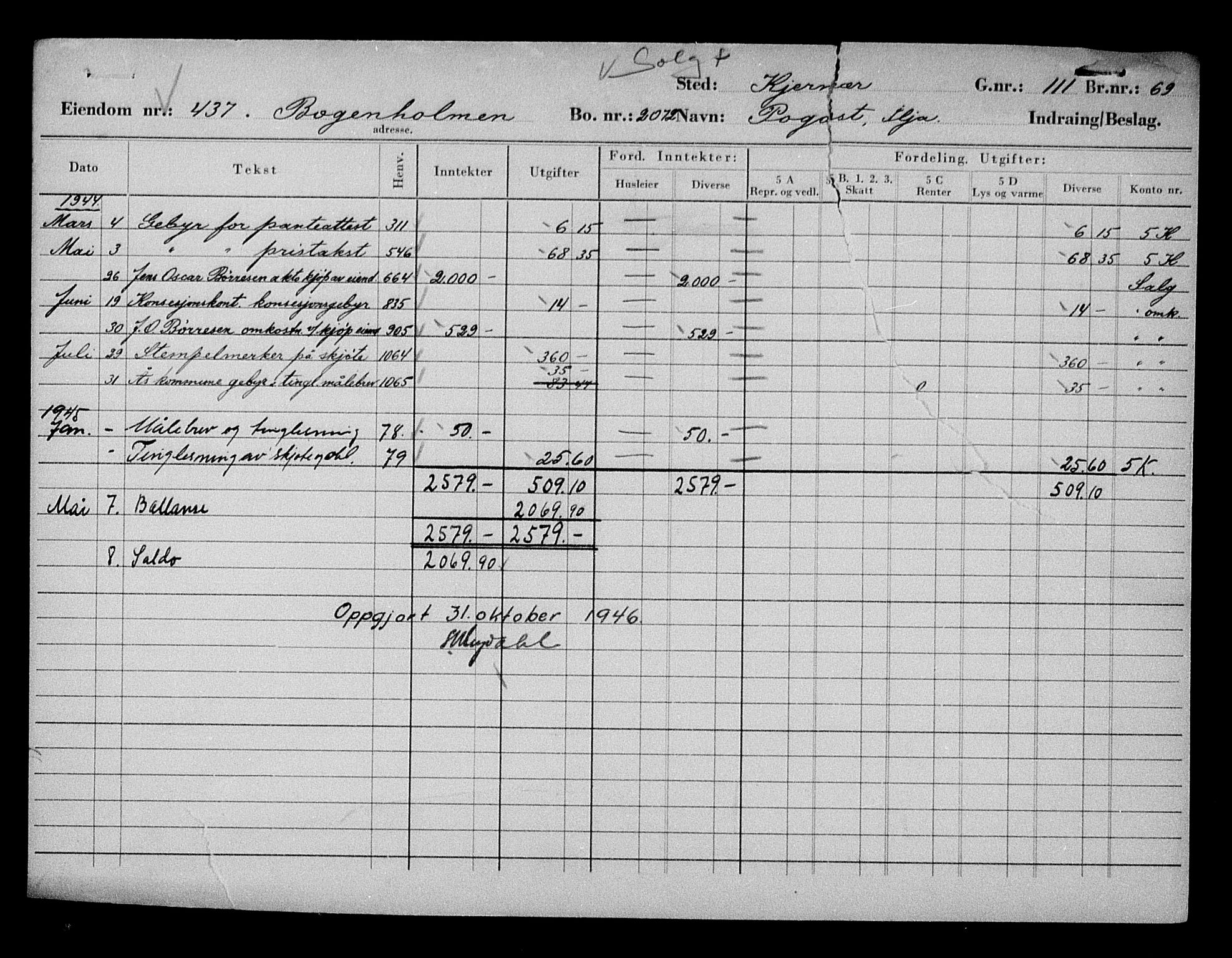 Justisdepartementet, Tilbakeføringskontoret for inndratte formuer, RA/S-1564/H/Hc/Hcc/L0970: --, 1945-1947, p. 181