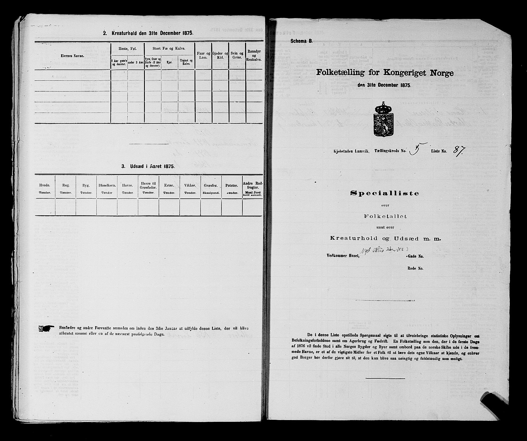 SAKO, 1875 census for 0707P Larvik, 1875, p. 1120