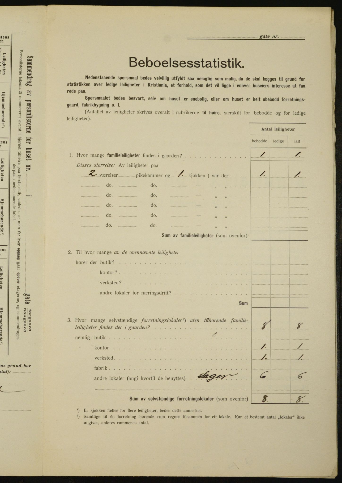 OBA, Municipal Census 1912 for Kristiania, 1912, p. 30015