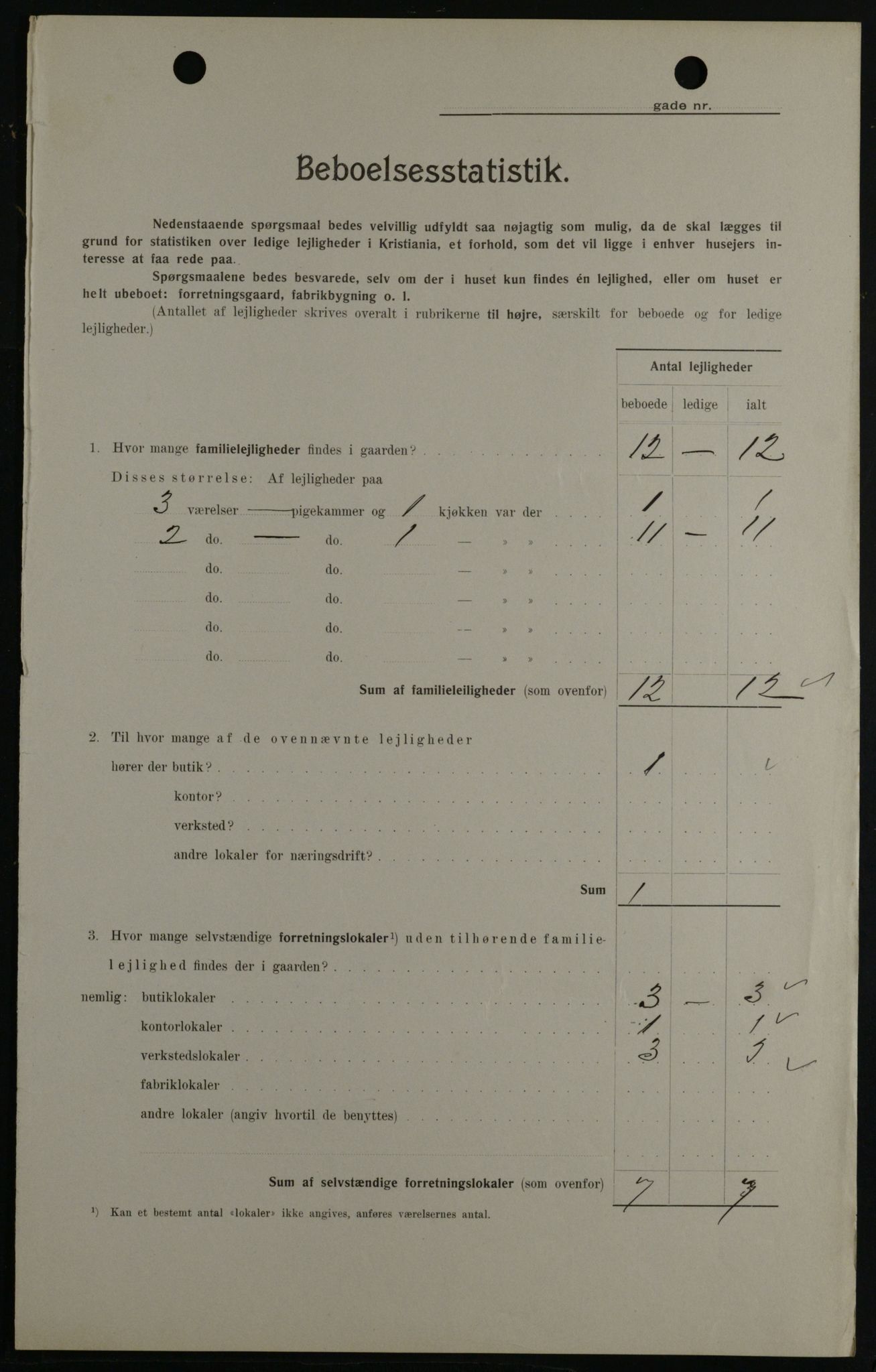 OBA, Municipal Census 1908 for Kristiania, 1908, p. 5239