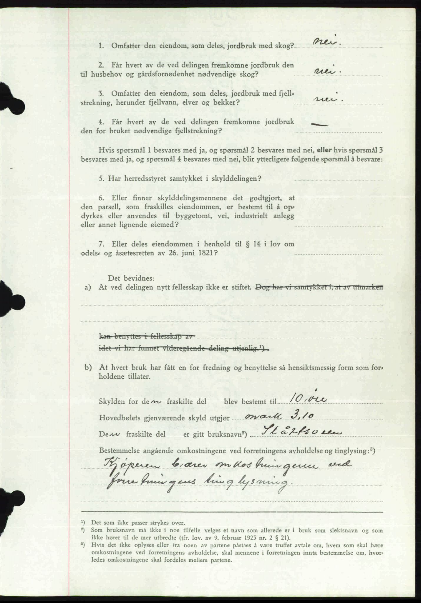 Toten tingrett, SAH/TING-006/H/Hb/Hbc/L0007: Mortgage book no. Hbc-07, 1939-1940, Diary no: : 731/1940