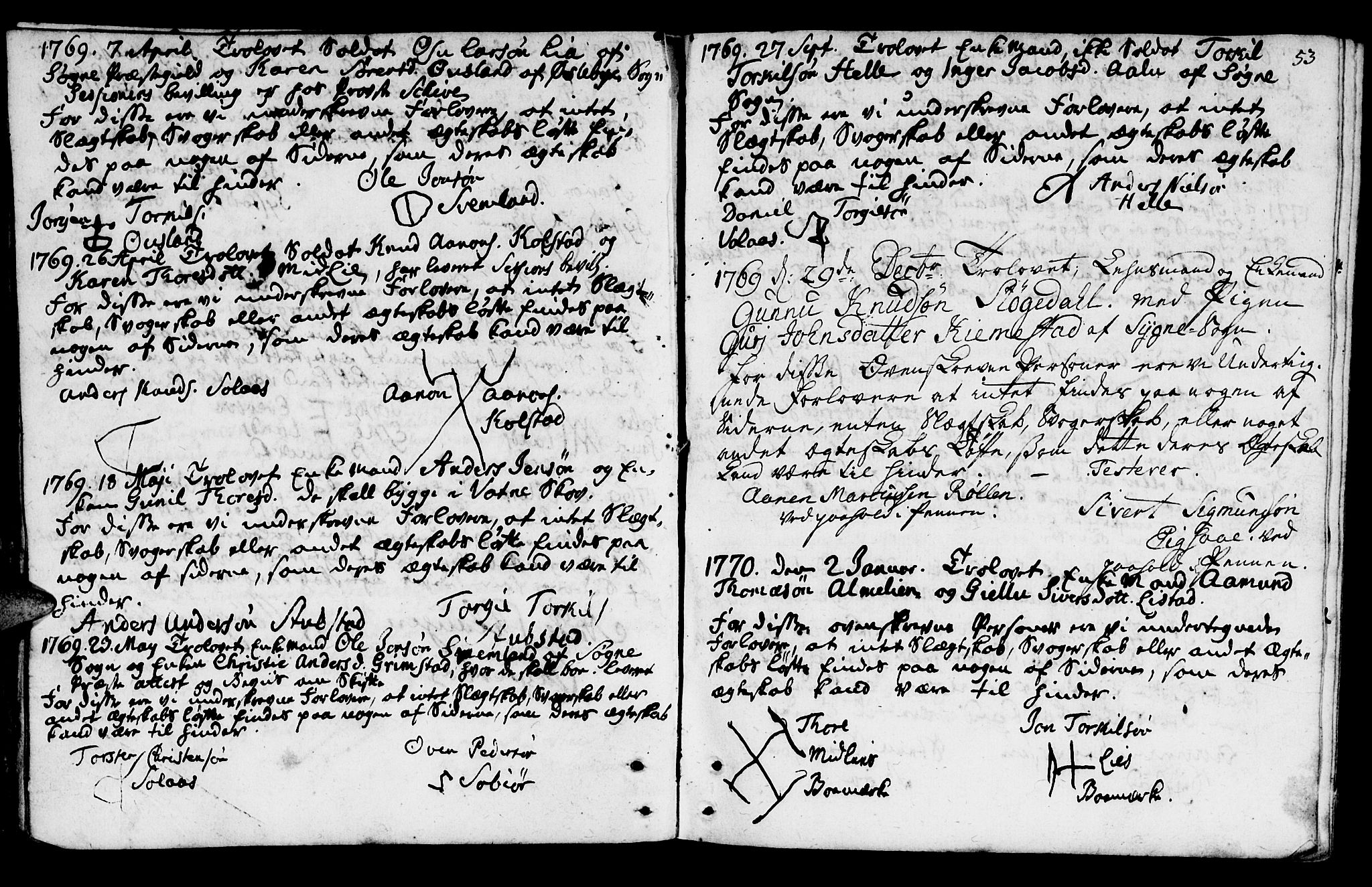 Mandal sokneprestkontor, SAK/1111-0030/F/Fa/Fab/L0001: Parish register (official) no. A 1, 1720-1793, p. 53