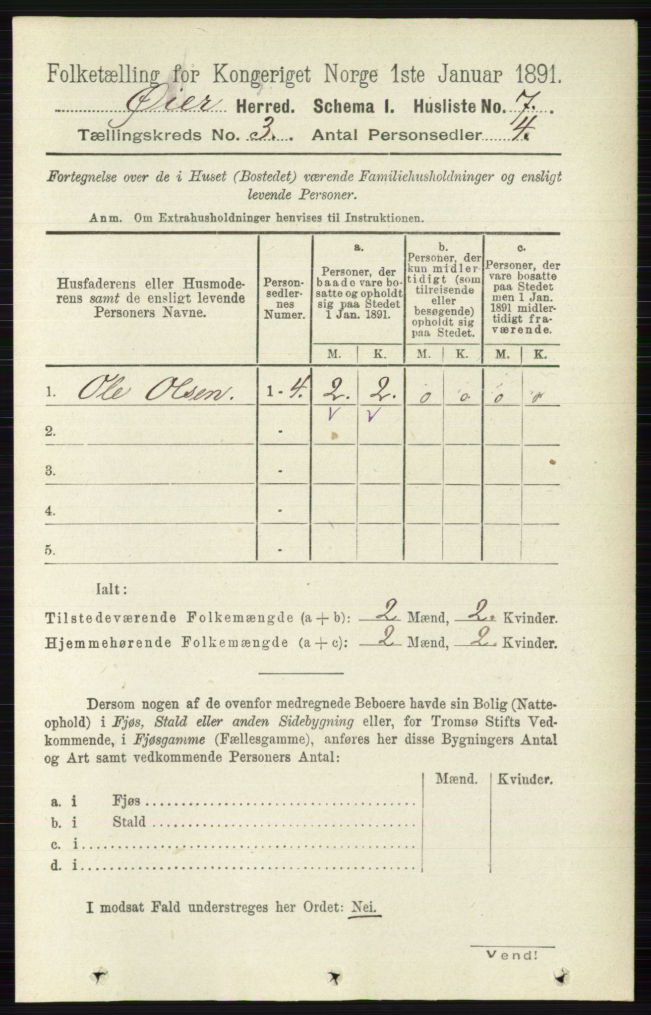 RA, 1891 census for 0521 Øyer, 1891, p. 632