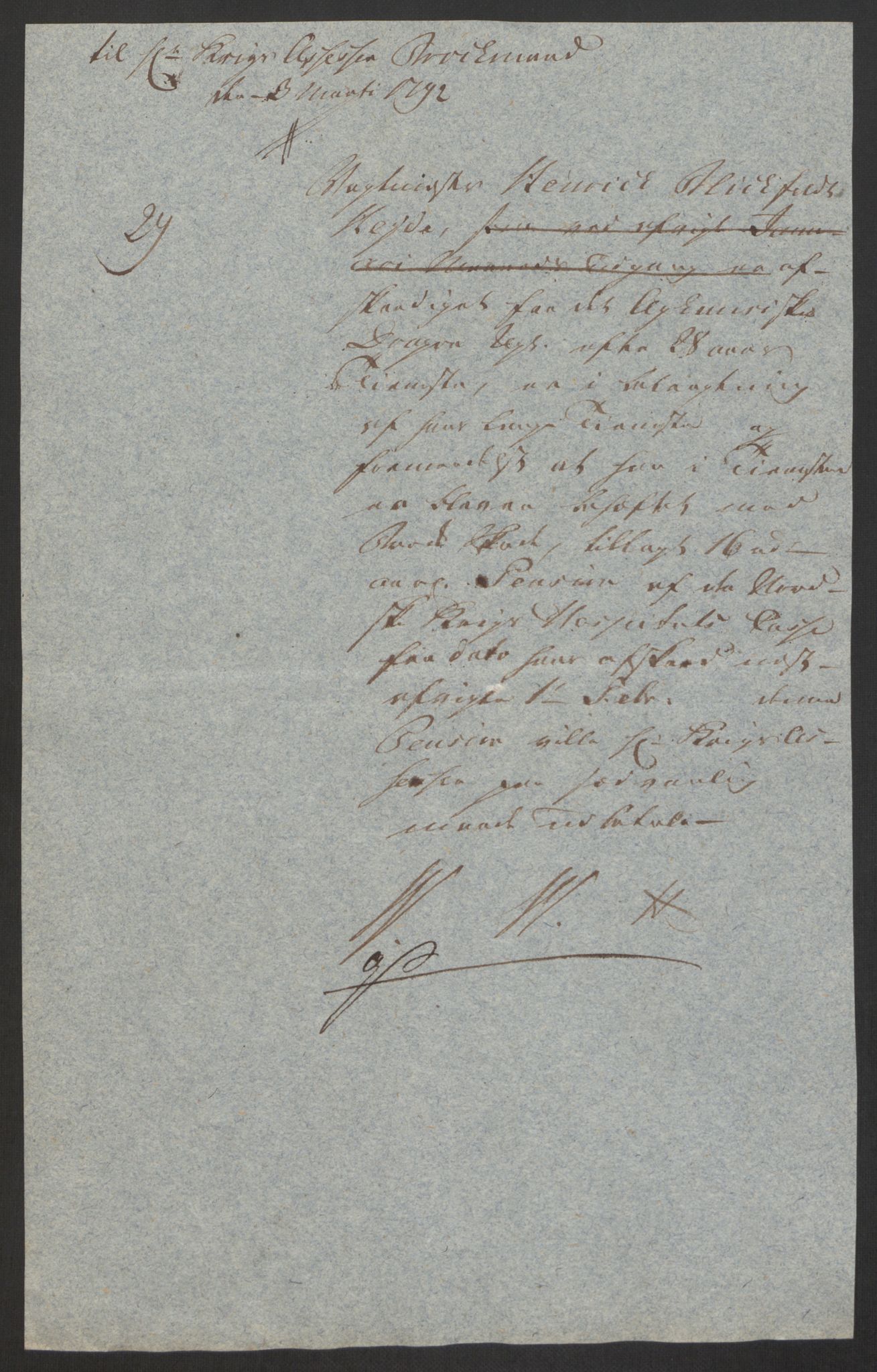 Forsvaret, Den norske kvesthuskasse/krigshospitalkasse, AV/RA-RAFA-1887/F/Fa/L0008: Konsepter, 1790-1793, p. 774
