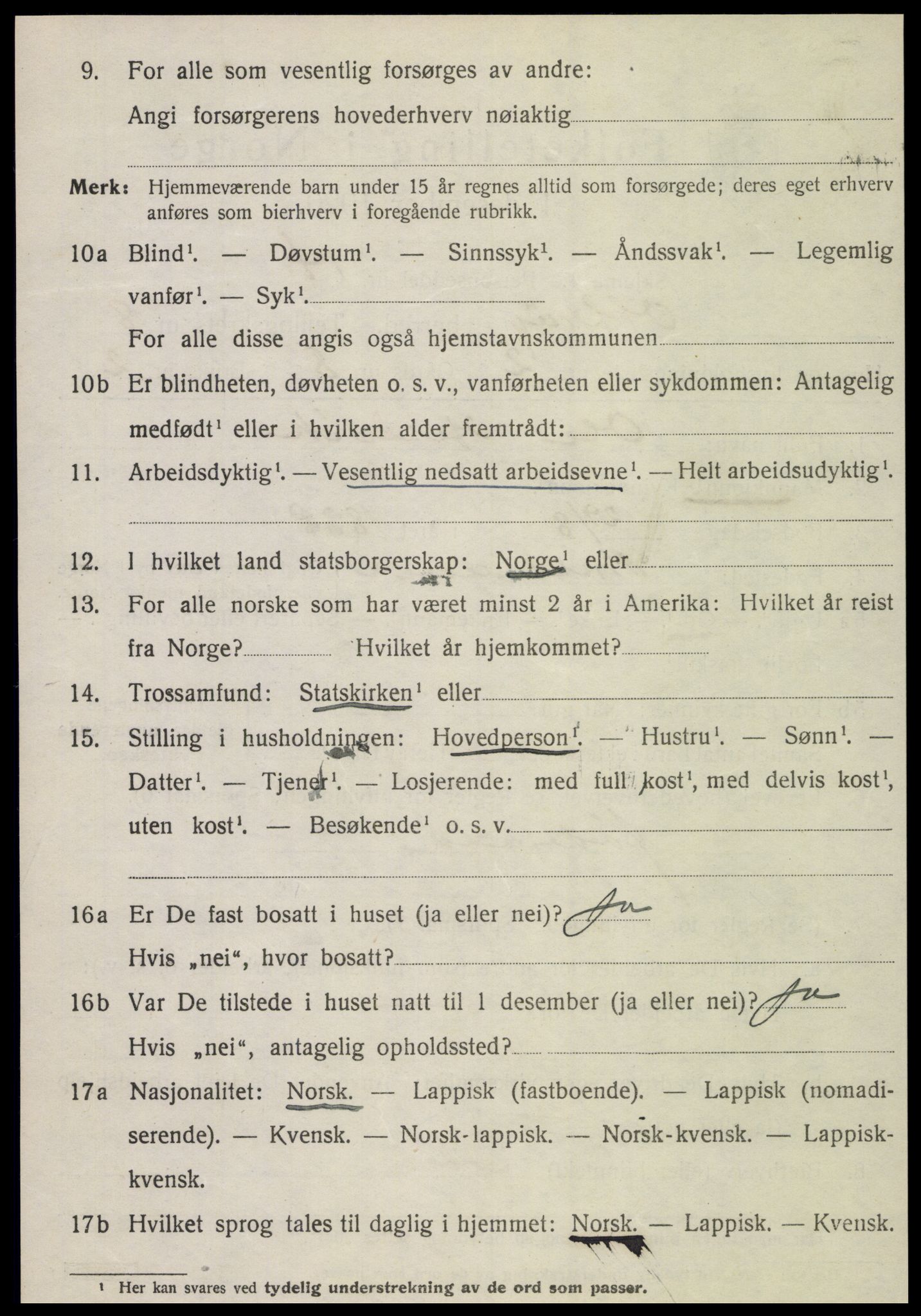 SAT, 1920 census for Otterøy, 1920, p. 2964