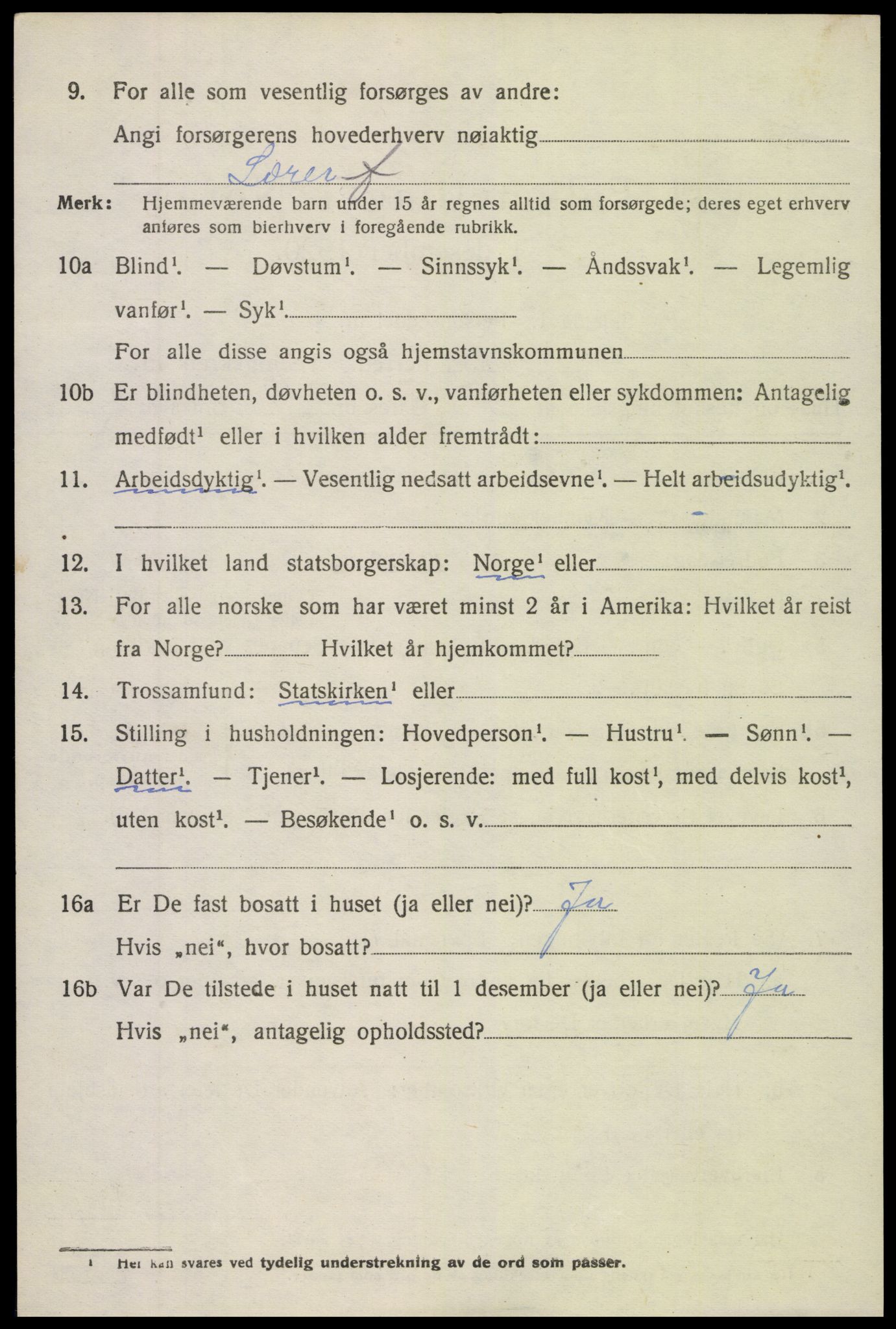 SAK, 1920 census for Holt, 1920, p. 4931