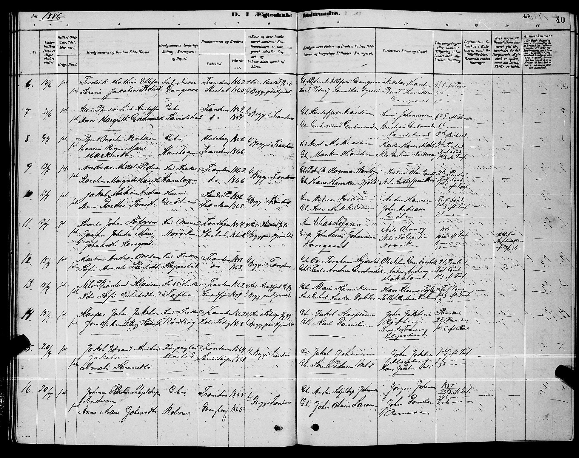 Trondenes sokneprestkontor, SATØ/S-1319/H/Hb/L0010klokker: Parish register (copy) no. 10, 1878-1890, p. 40