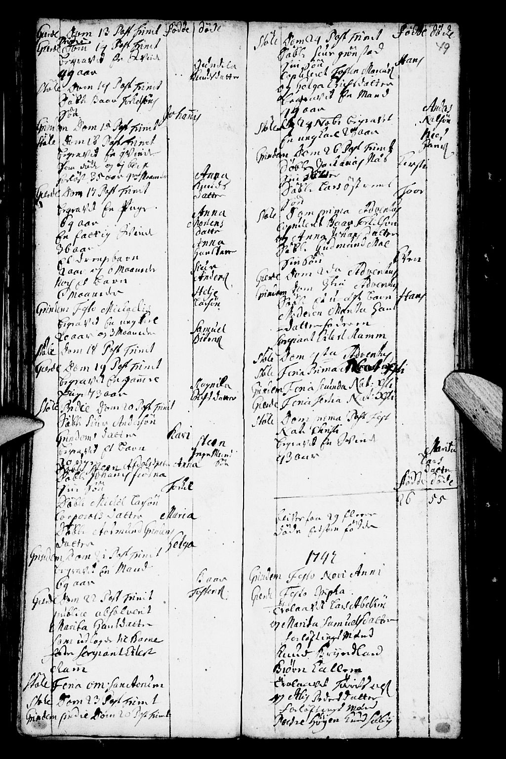 Etne sokneprestembete, SAB/A-75001/H/Haa: Parish register (official) no. A 2, 1725-1755, p. 49
