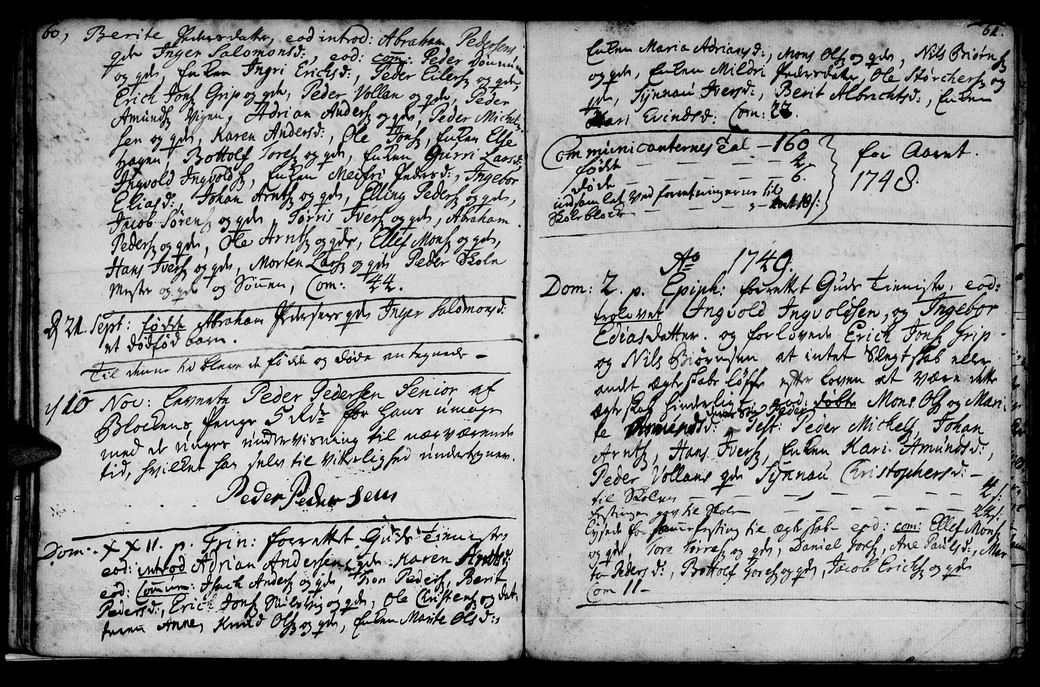 Ministerialprotokoller, klokkerbøker og fødselsregistre - Møre og Romsdal, SAT/A-1454/574/L0875: Parish register (official) no. 574A01, 1733-1753, p. 60-61
