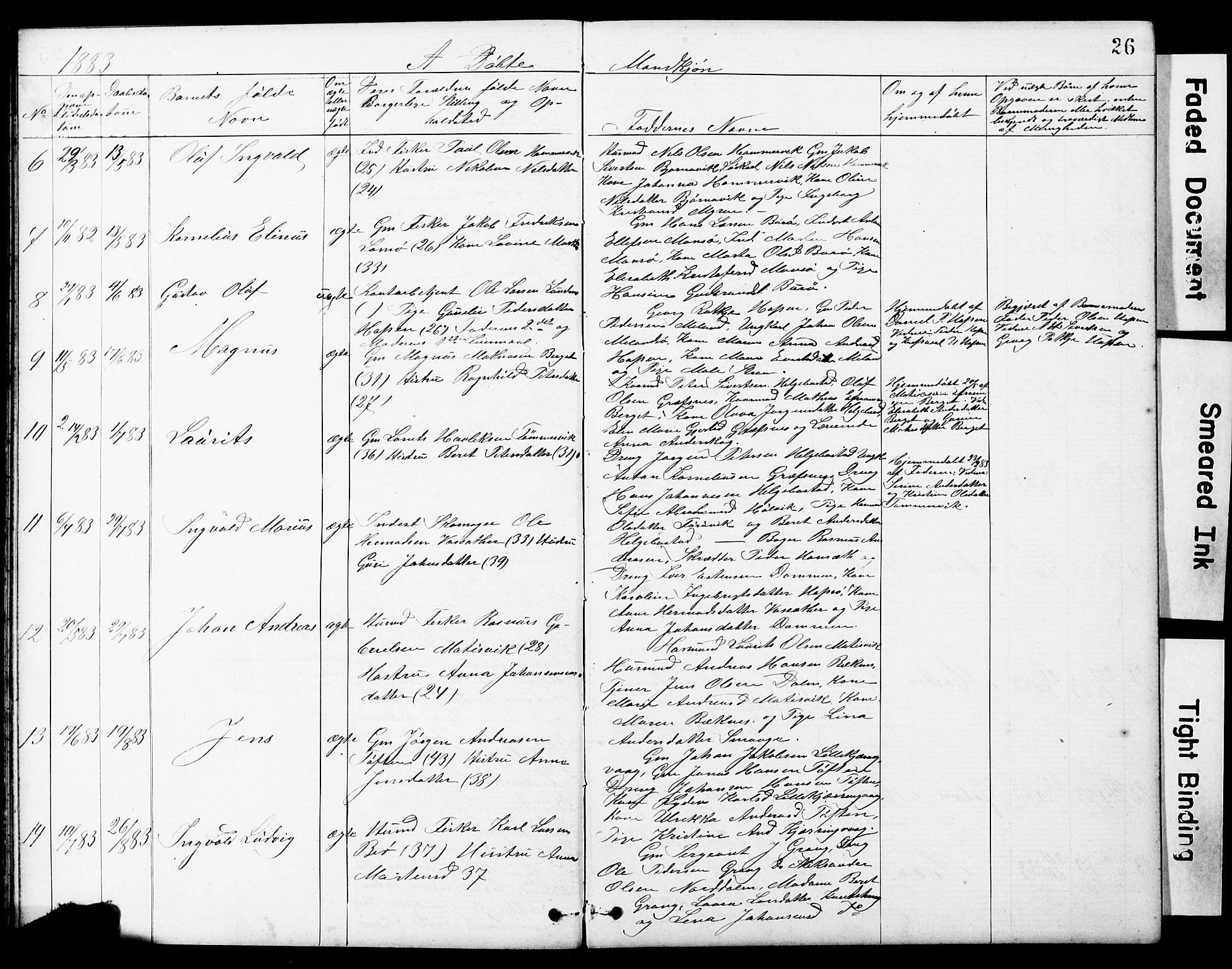 Ministerialprotokoller, klokkerbøker og fødselsregistre - Sør-Trøndelag, SAT/A-1456/634/L0541: Parish register (copy) no. 634C03, 1874-1891, p. 26