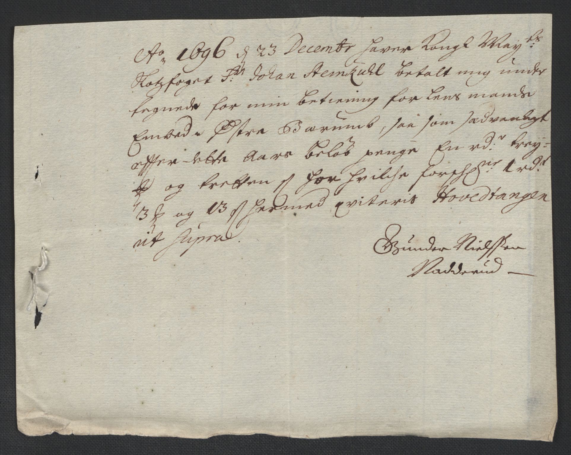 Rentekammeret inntil 1814, Reviderte regnskaper, Fogderegnskap, AV/RA-EA-4092/R10/L0440: Fogderegnskap Aker og Follo, 1696-1697, p. 206