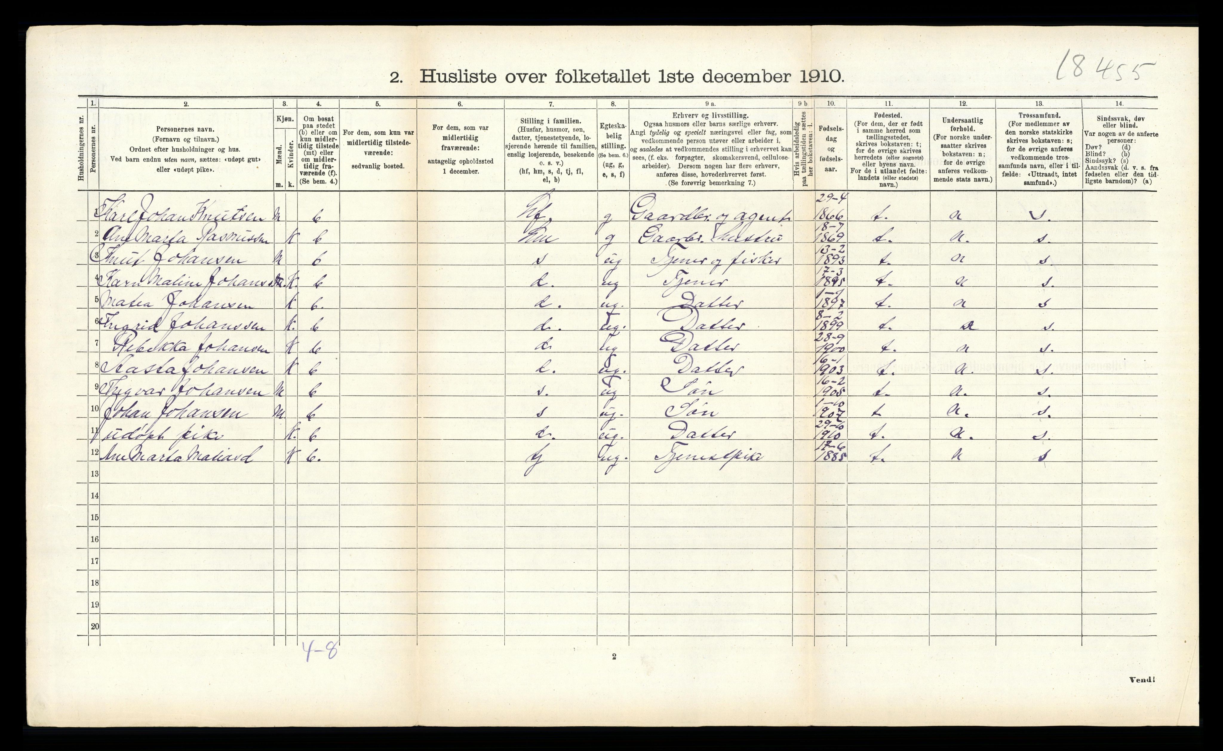 RA, 1910 census for Aukra, 1910, p. 549