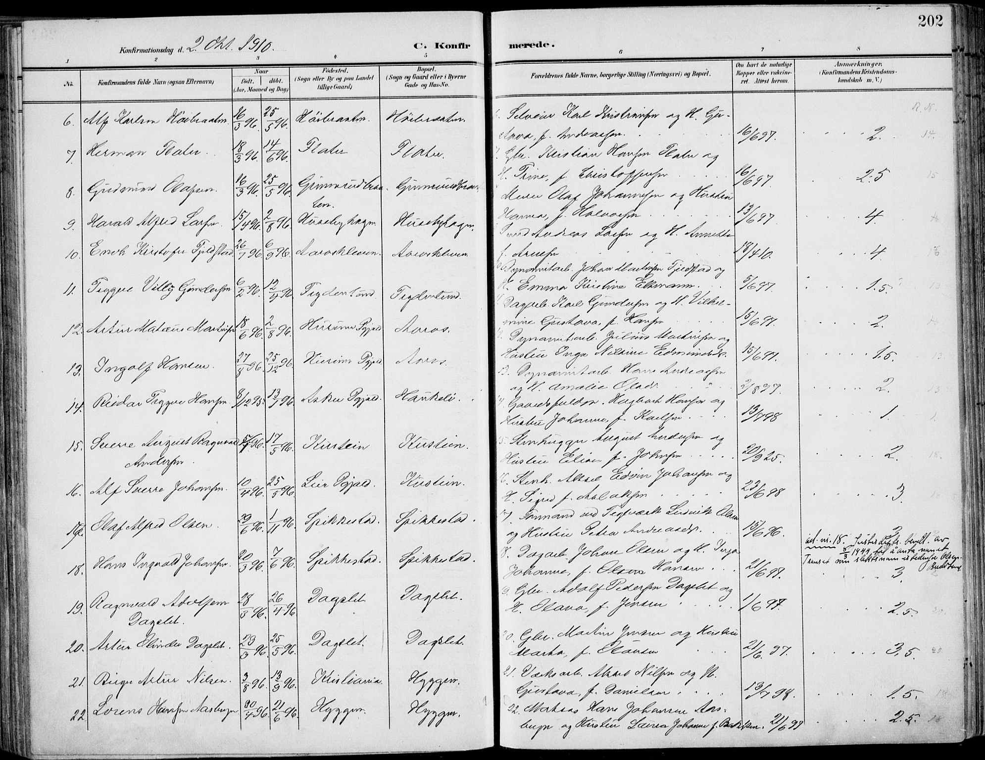 Røyken kirkebøker, AV/SAKO-A-241/F/Fa/L0009: Parish register (official) no. 9, 1898-1911, p. 202