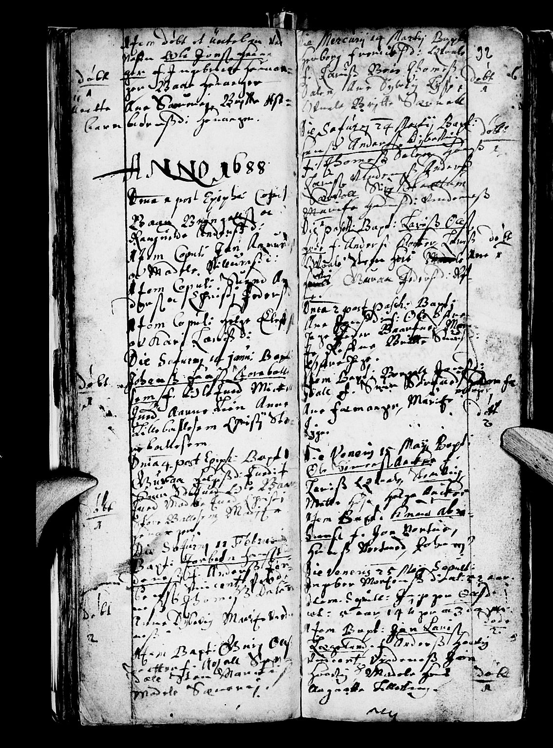 Os sokneprestembete, SAB/A-99929: Parish register (official) no. A 5, 1669-1760, p. 32
